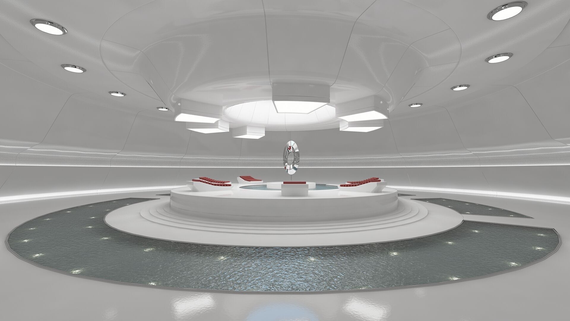 White Sci-fi Light Therapy Room 3D model_5