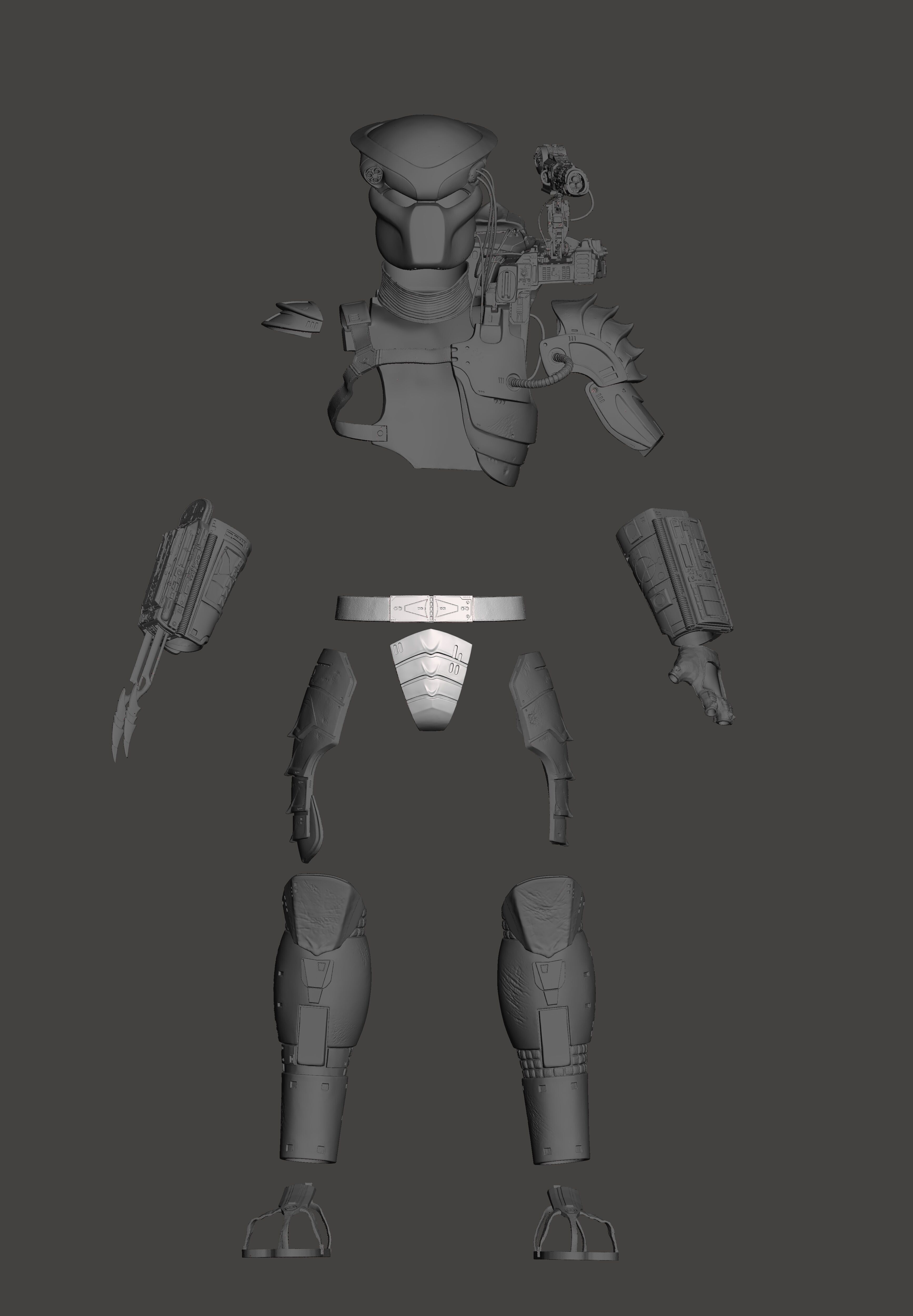 Predator 1987 Jungle Hunter Belt Deep Protection Groin Guard  3D print model_23