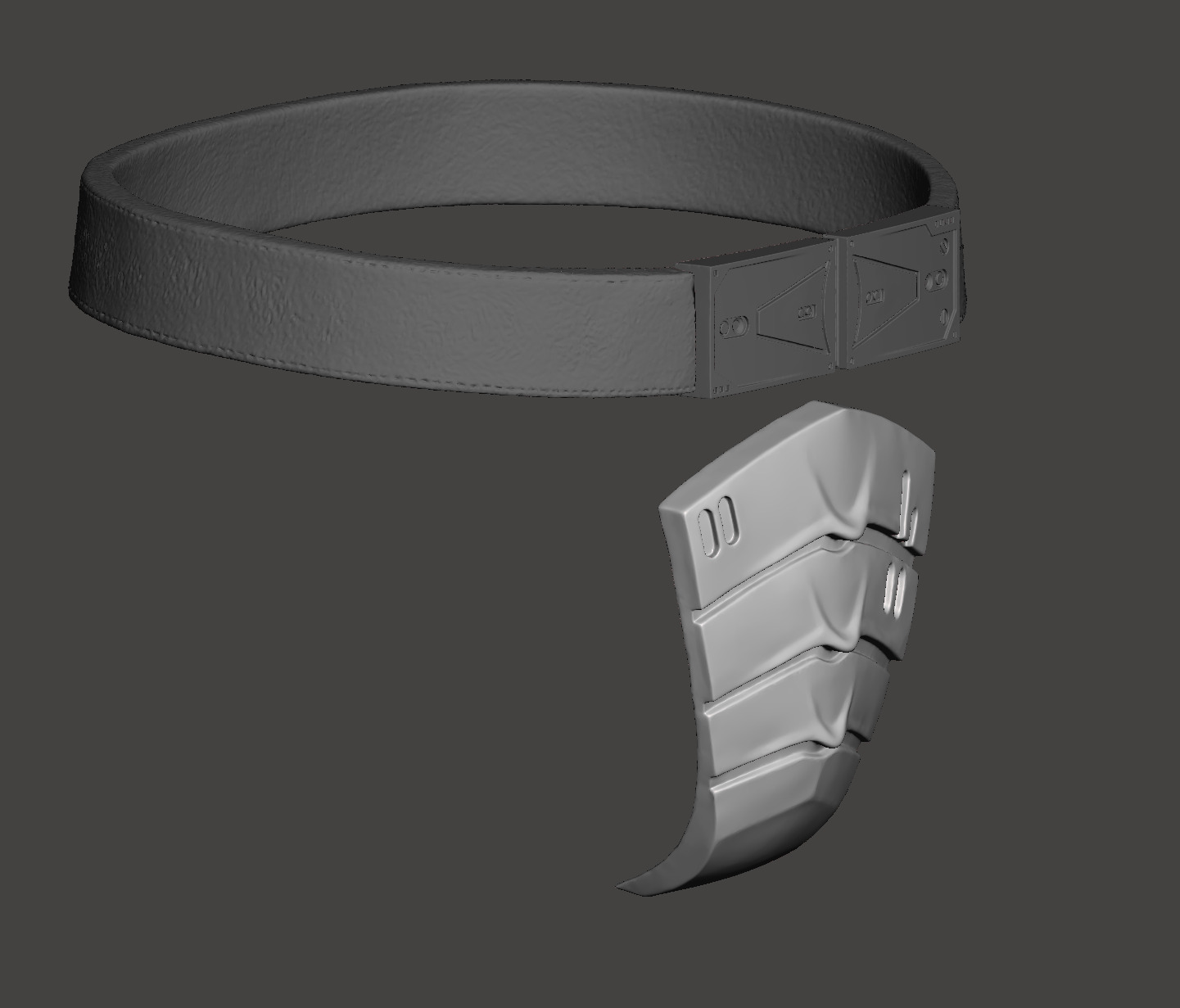 Predator 1987 Jungle Hunter Belt Deep Protection Groin Guard  3D print model_13