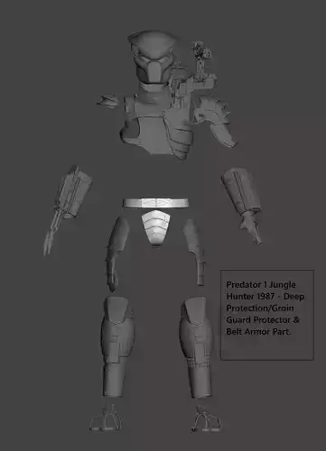 Predator 1987 Jungle Hunter Belt Deep Protection Groin Guard 