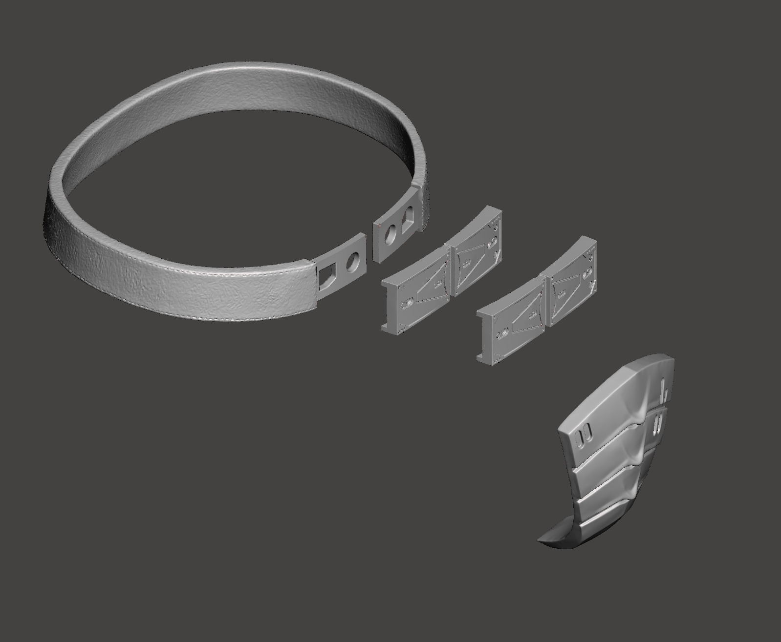 Predator 1987 Jungle Hunter Belt Deep Protection Groin Guard  3D print model_1