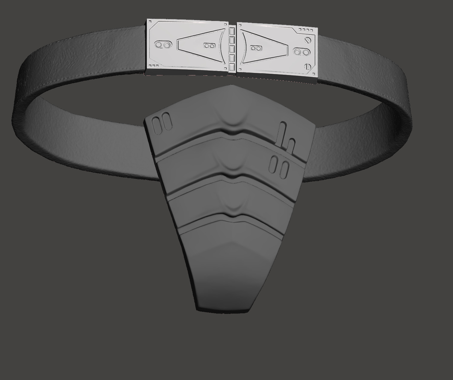 Predator 1987 Jungle Hunter Belt Deep Protection Groin Guard  3D print model_5