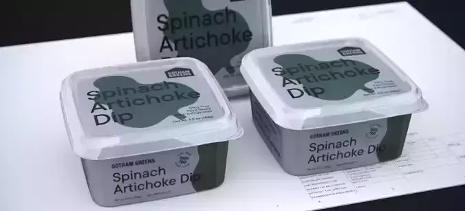 SPINACH ARTICHOKE DIP CONTAINER 184g 2024 3D model