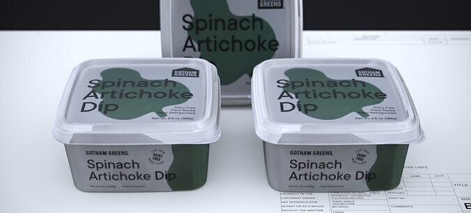 SPINACH ARTICHOKE DIP CONTAINER 184g 2024 3D model 2