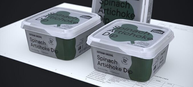 SPINACH ARTICHOKE DIP CONTAINER 184g 2024 3D model 3