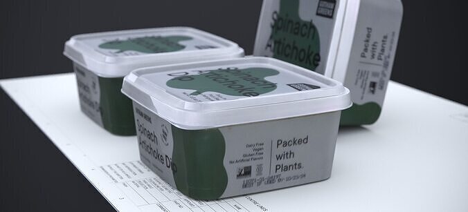 SPINACH ARTICHOKE DIP CONTAINER 184g 2024 3D model 4