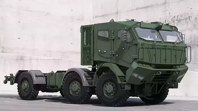 Custom vehicle 6x6 made in 3d