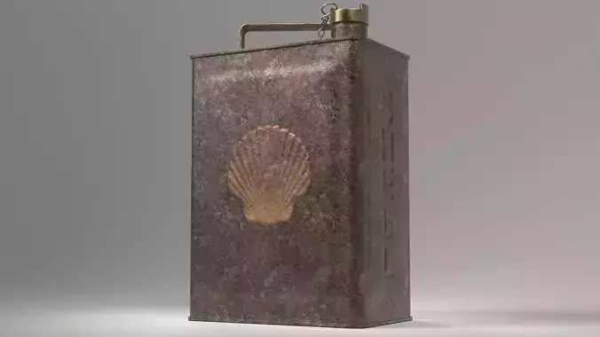 Vintage Shell Petrol Gas Fuel Can
