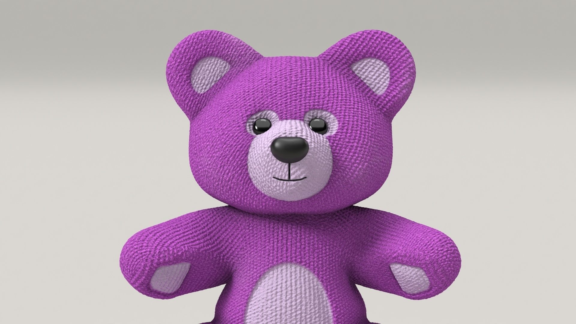Teddy Bear - Plush Low-poly 3D model_5