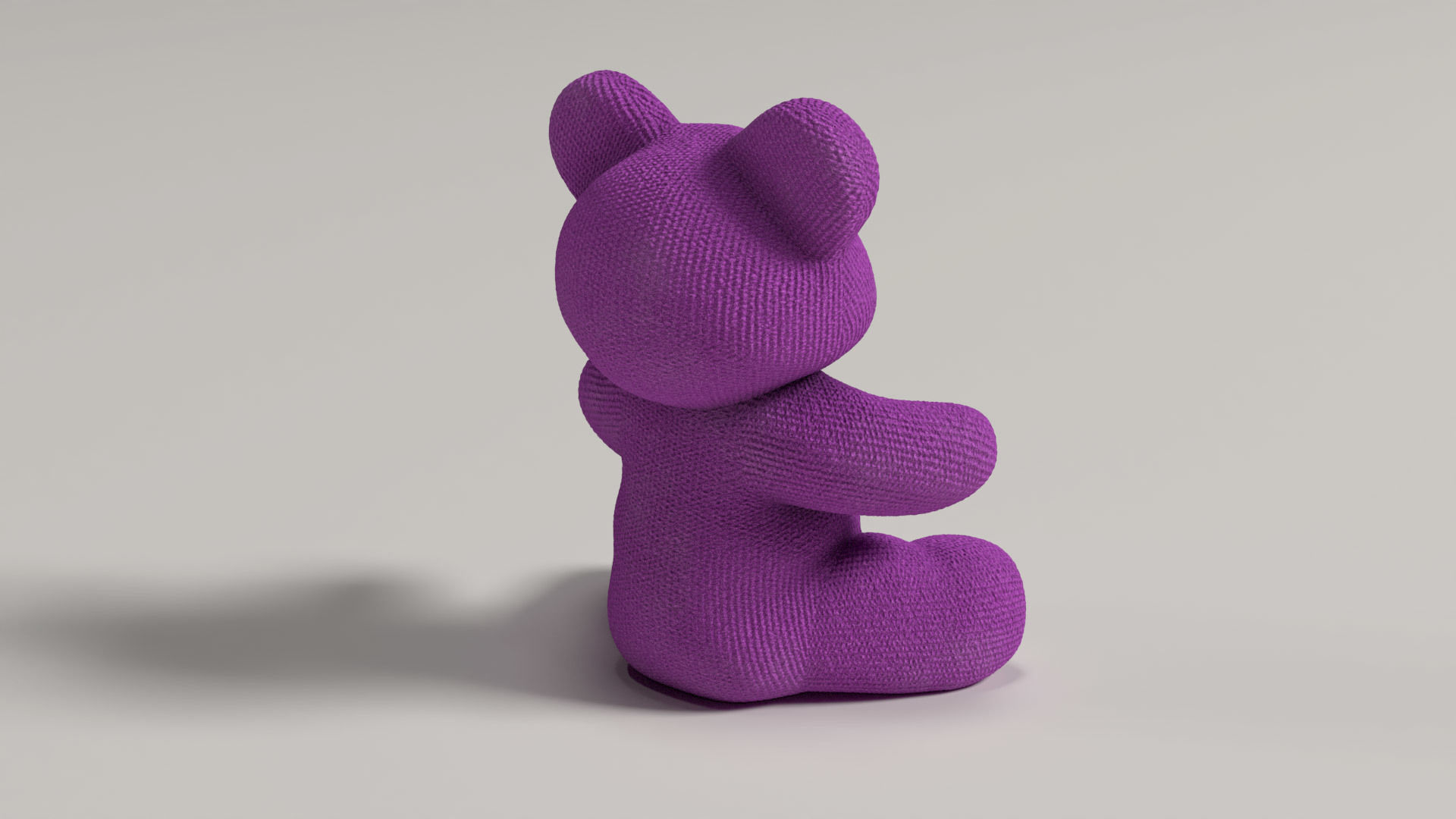 Teddy Bear - Plush Low-poly 3D model_2