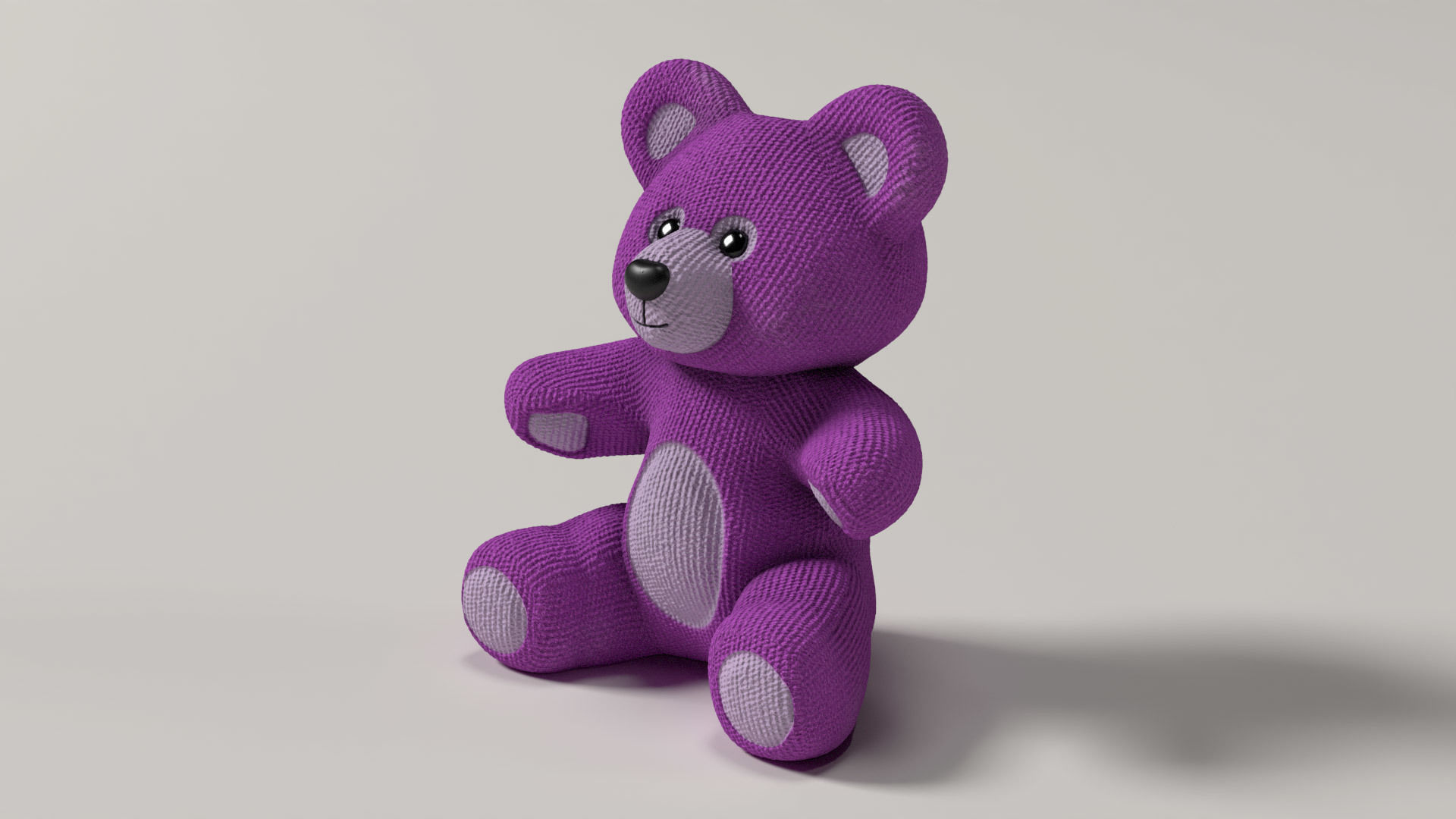Teddy Bear - Plush Low-poly 3D model_3