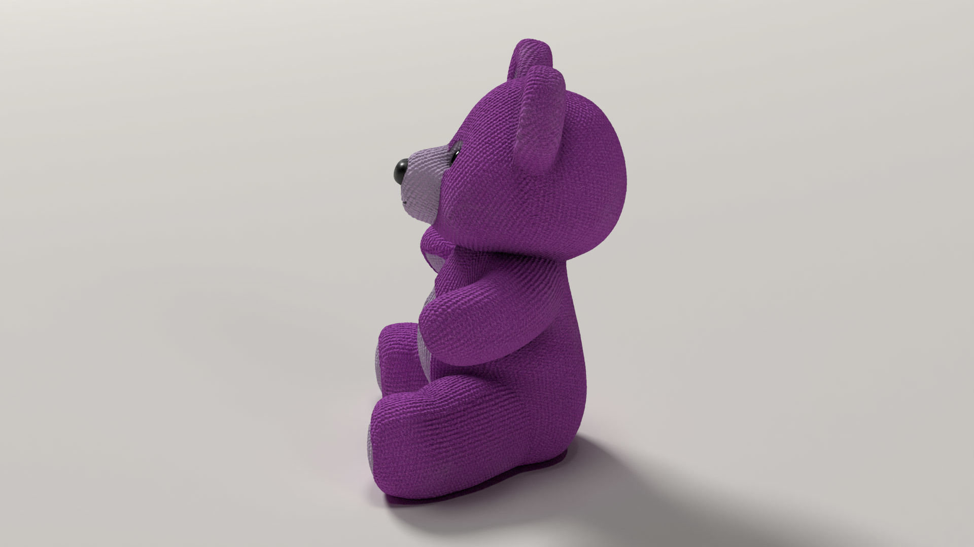 Teddy Bear - Plush Low-poly 3D model_4