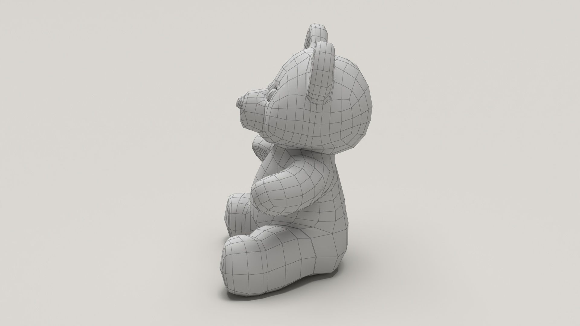 Teddy Bear - Plush Low-poly 3D model_9