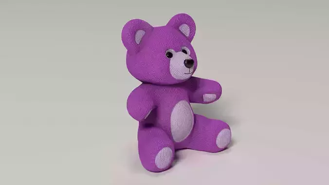Teddy Bear - Plush Low-poly 3D model