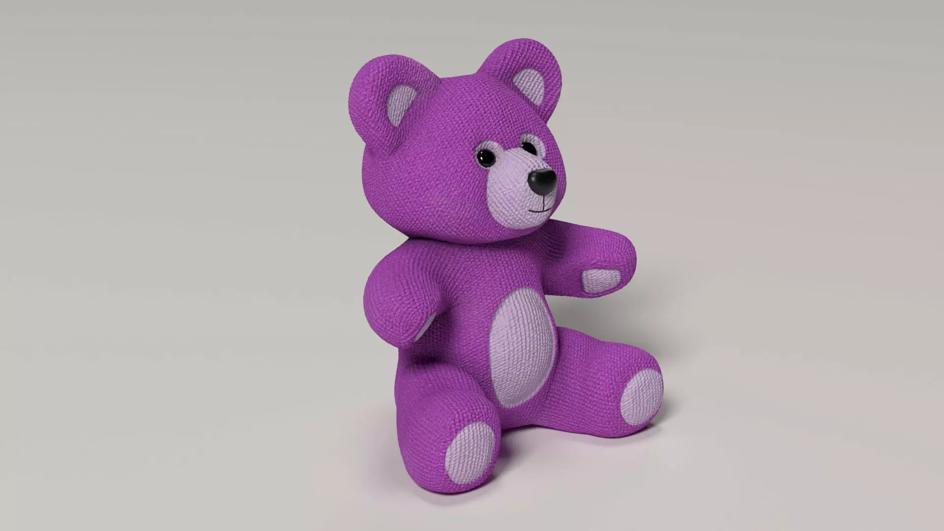 Teddy Bear - Plush Low-poly 3D model_0