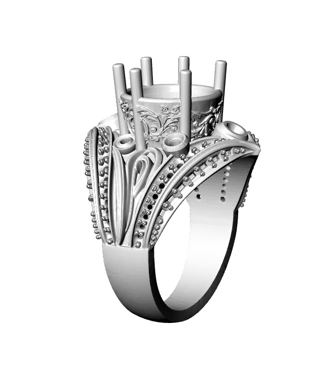 Diamond ring 3D print model_2
