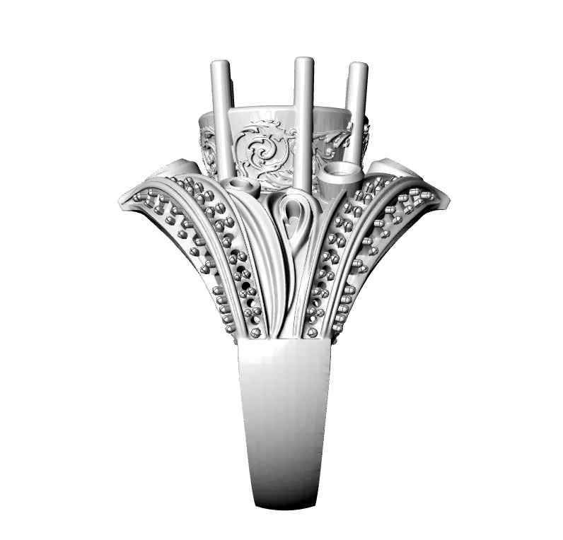 Diamond ring 3D print model_5
