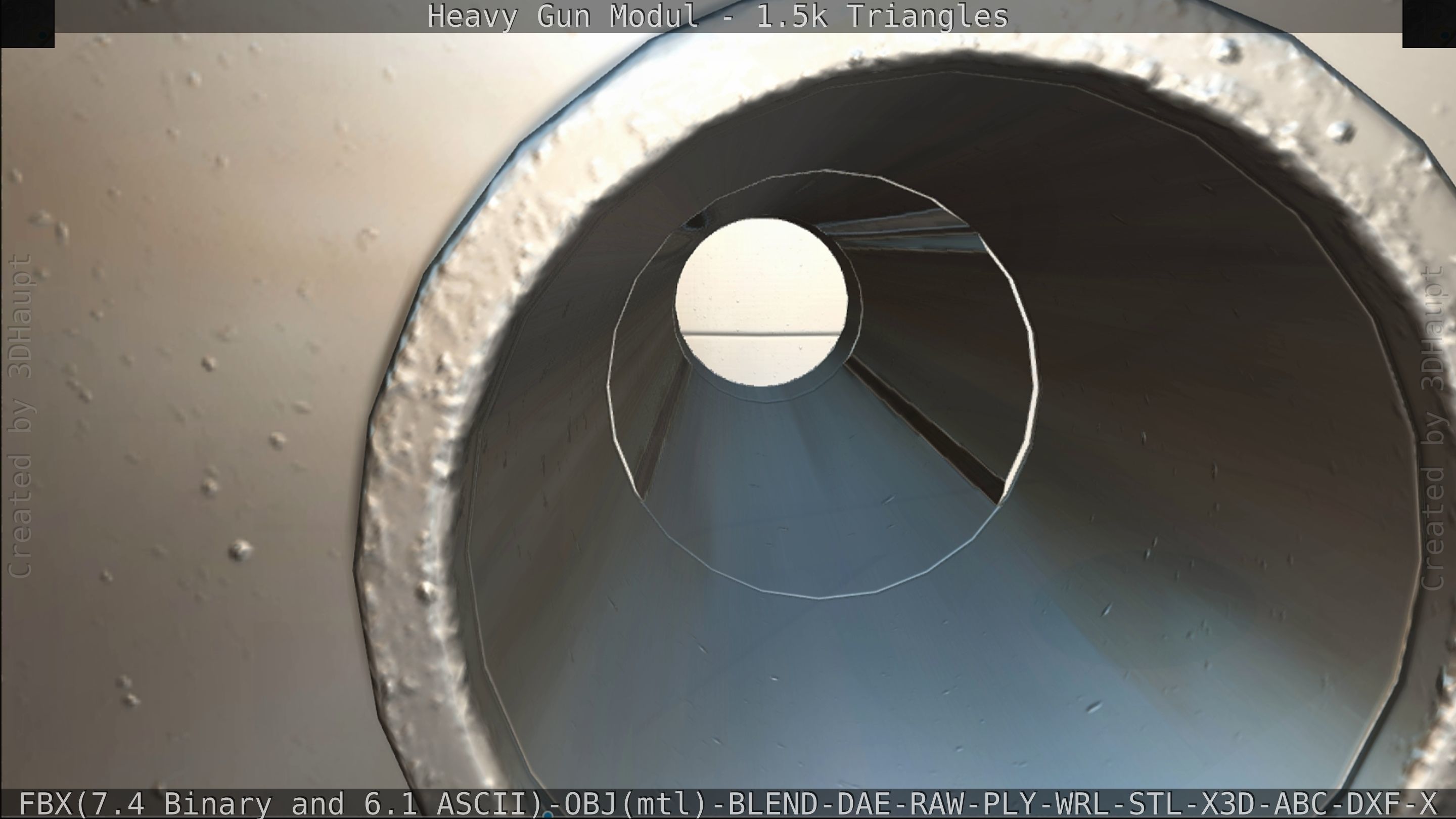 Heavy Gun Modul Animated Low-poly 3D model_270