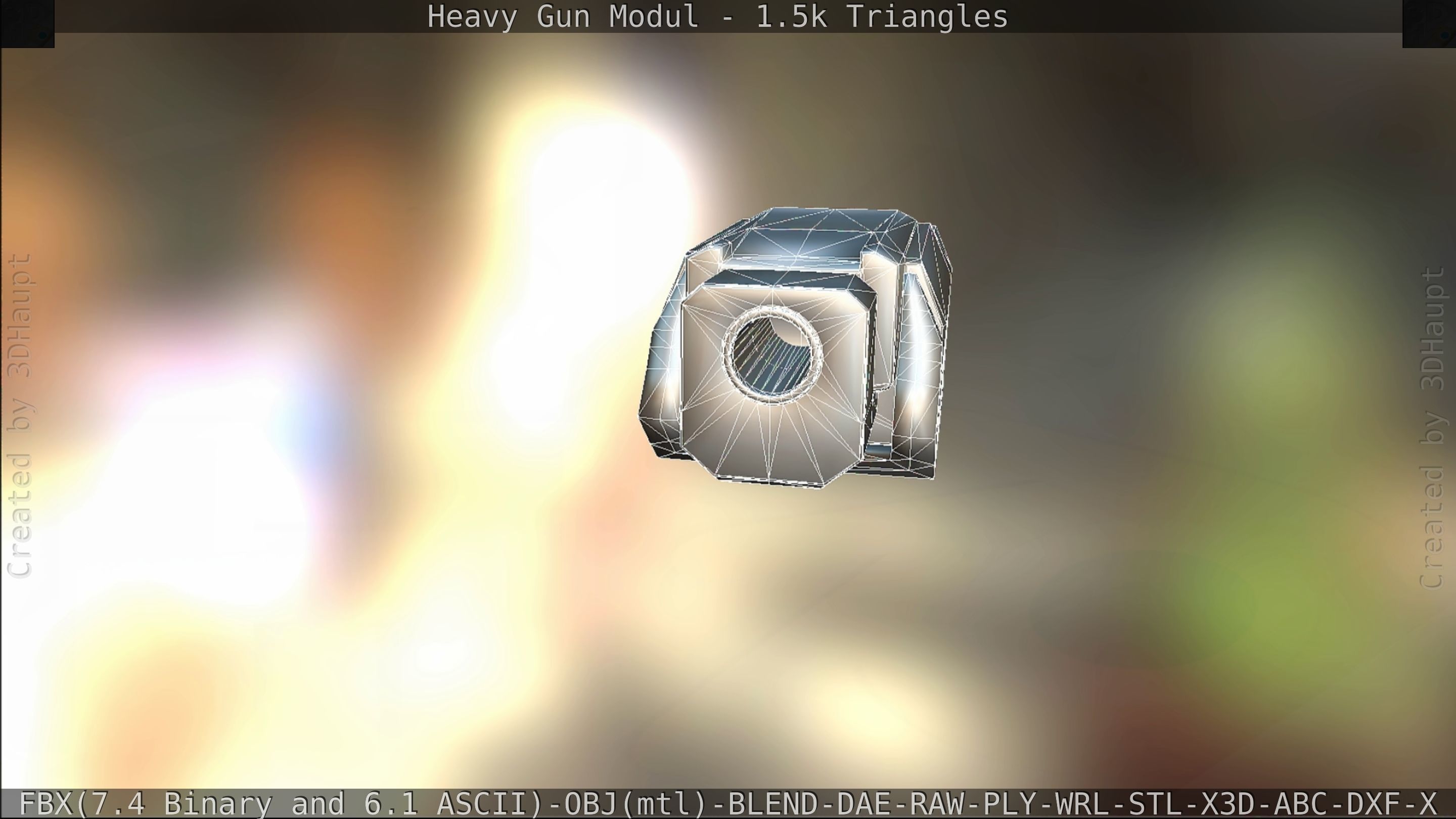 Heavy Gun Modul Animated Low-poly 3D model_275