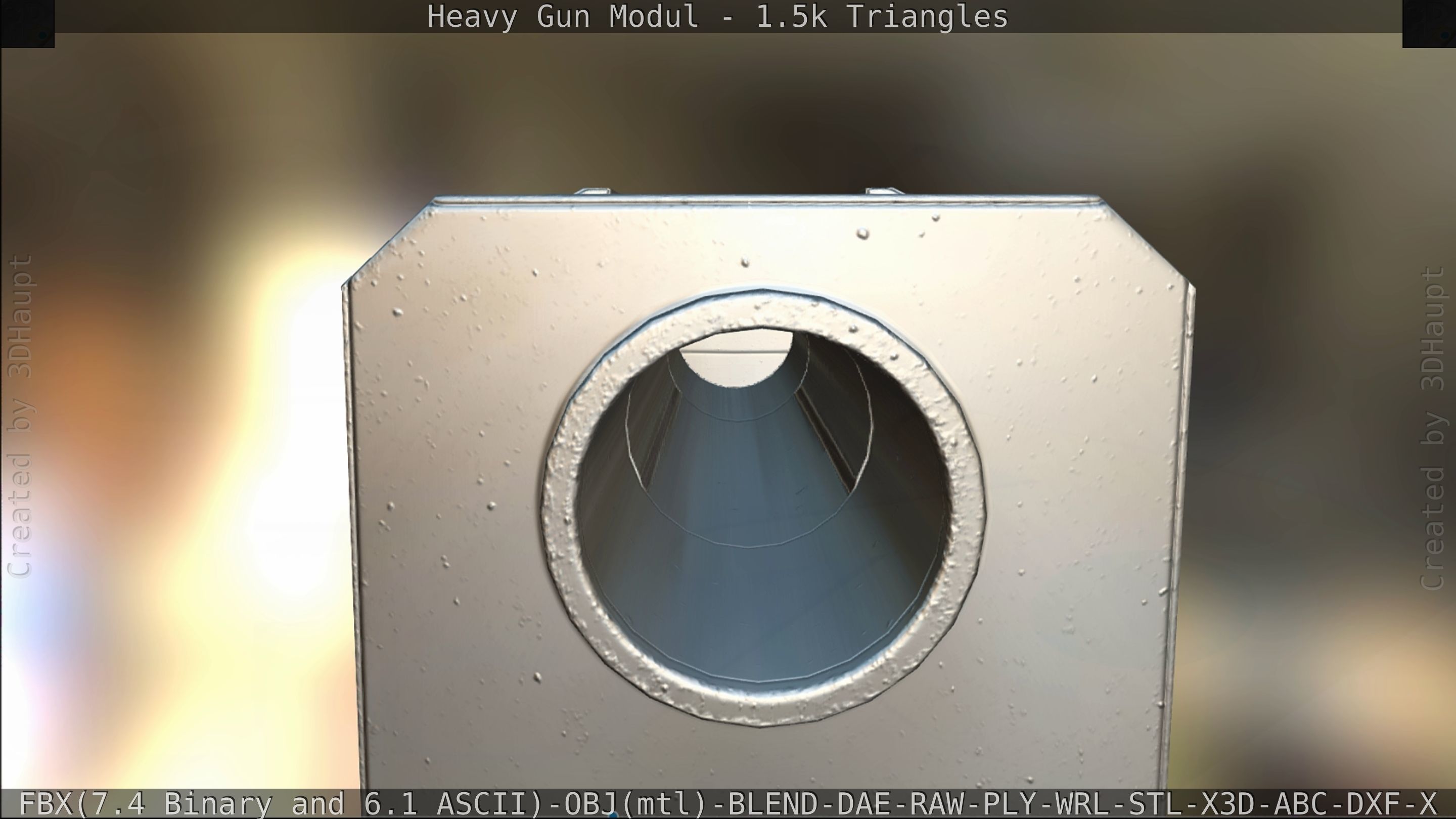 Heavy Gun Modul Animated Low-poly 3D model_271