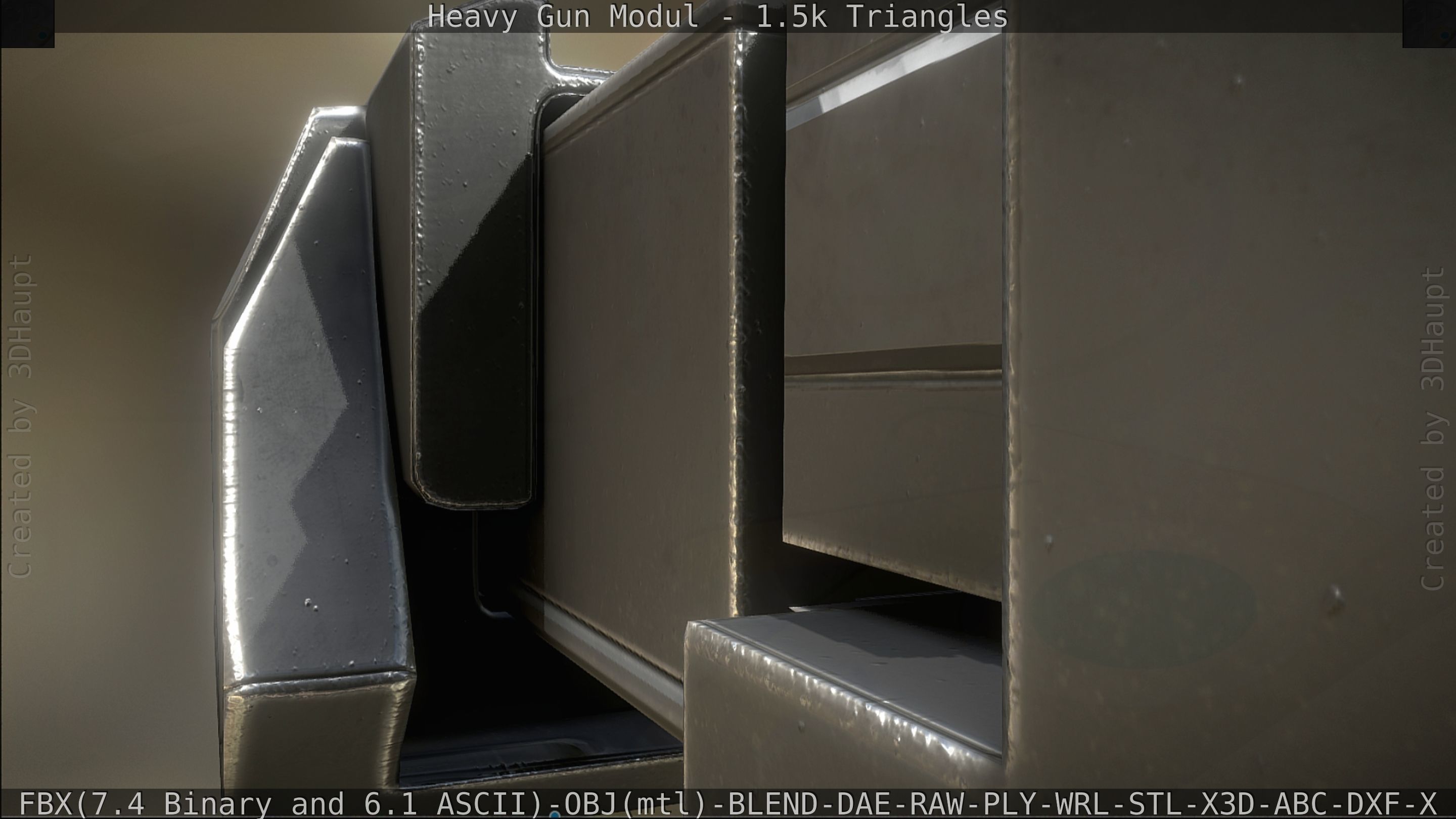 Heavy Gun Modul Animated Low-poly 3D model_51