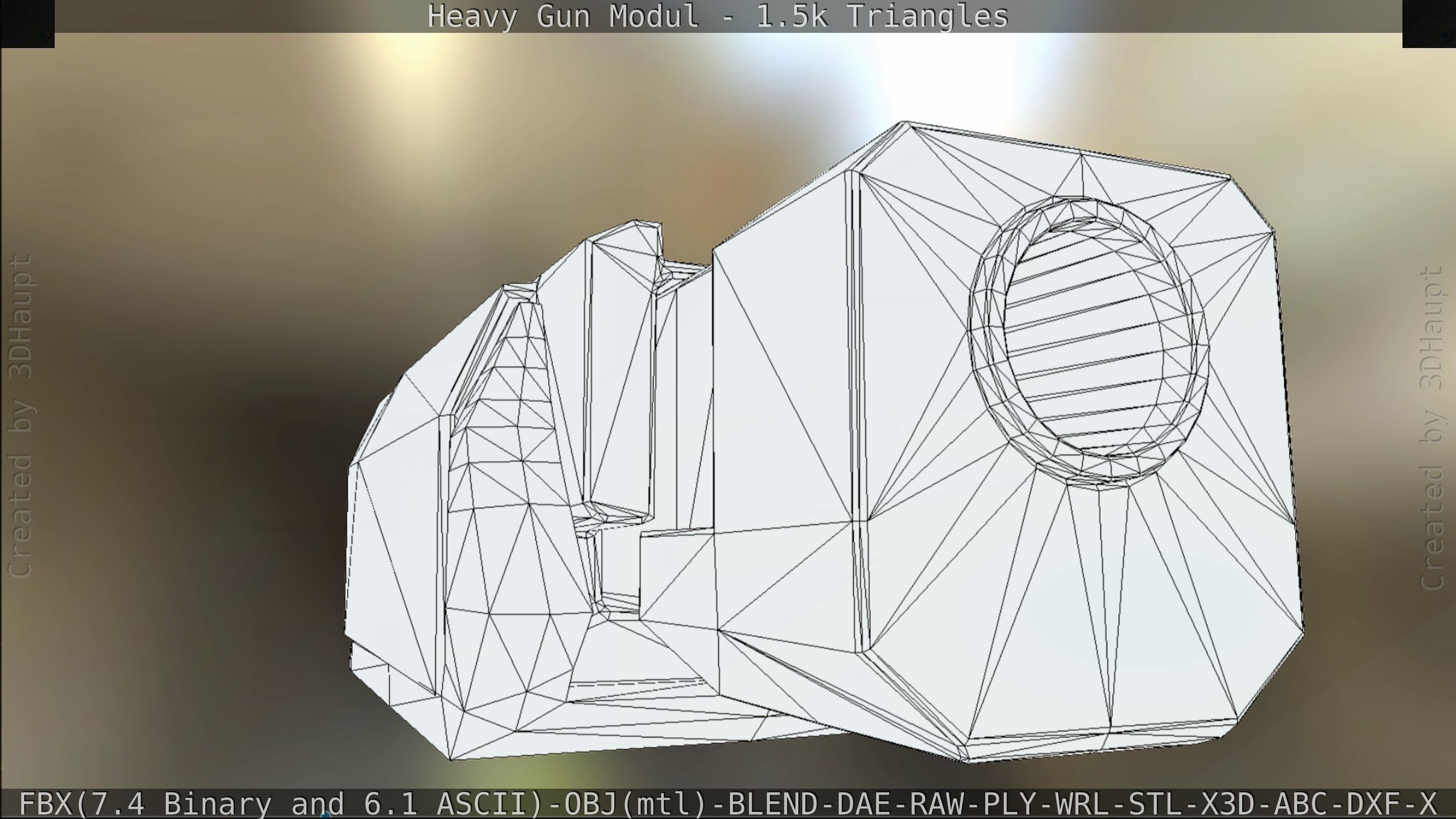 Heavy Gun Modul Animated Low-poly 3D model_145