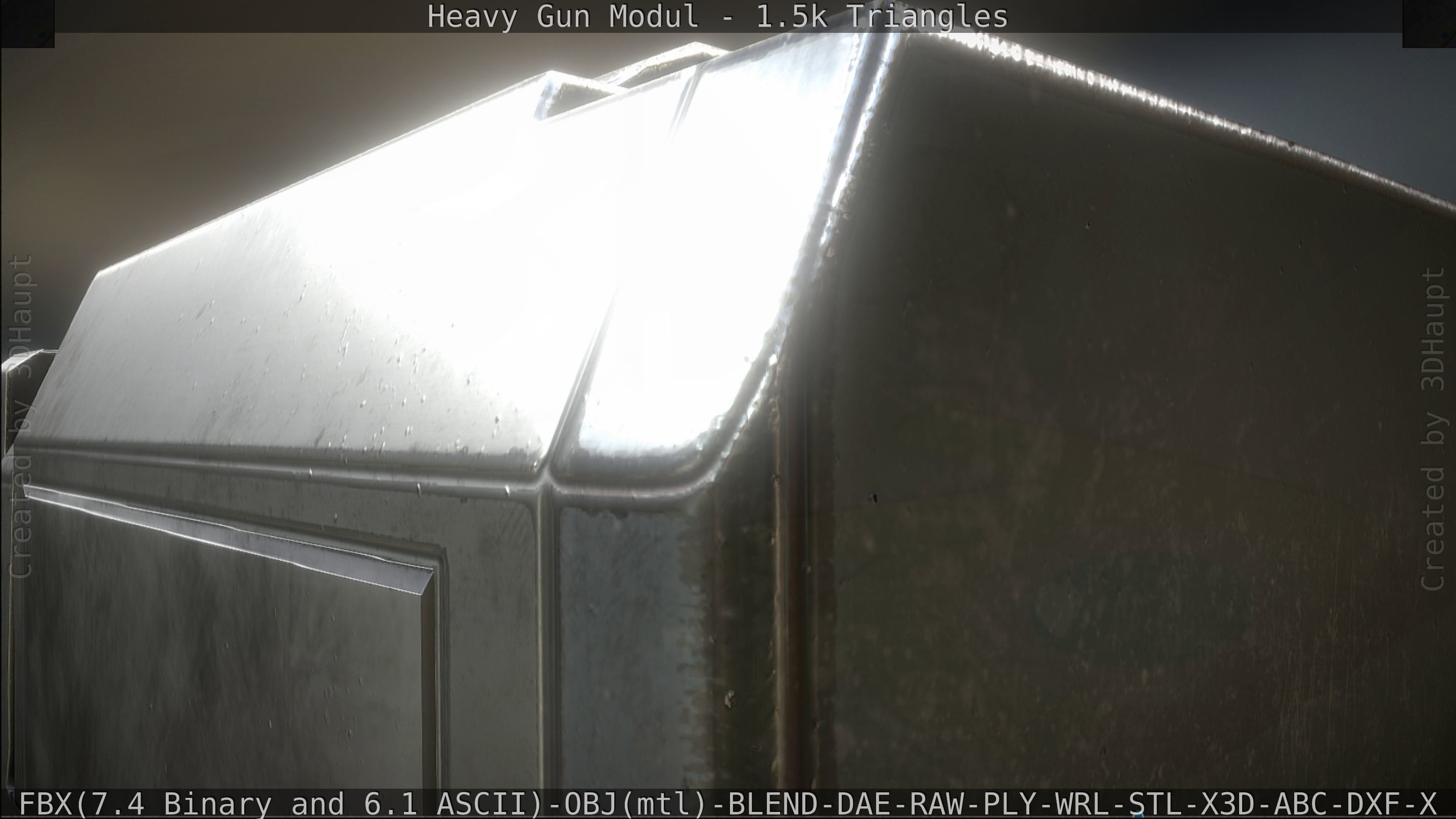 Heavy Gun Modul Animated Low-poly 3D model_84