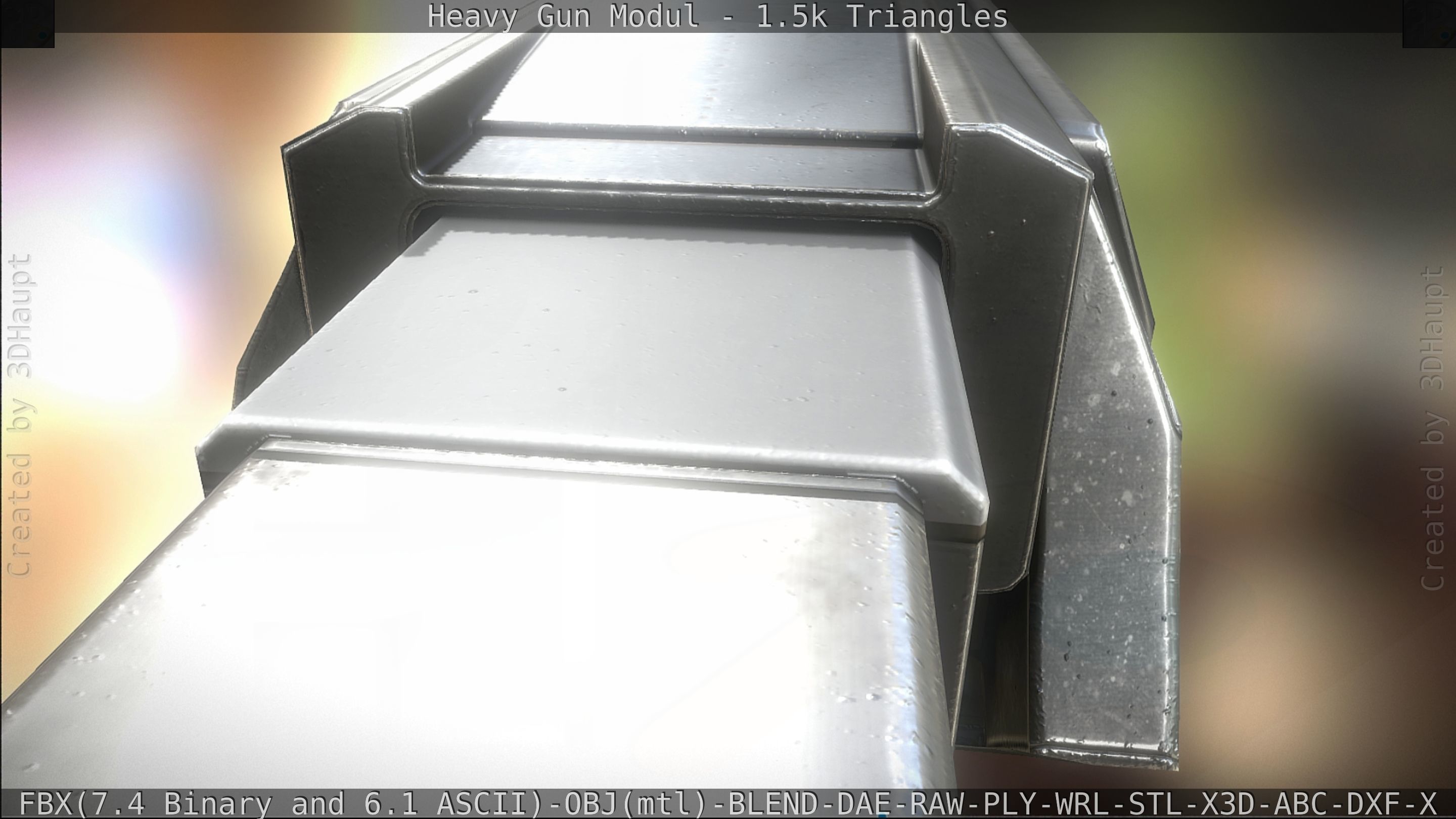 Heavy Gun Modul Animated Low-poly 3D model_56