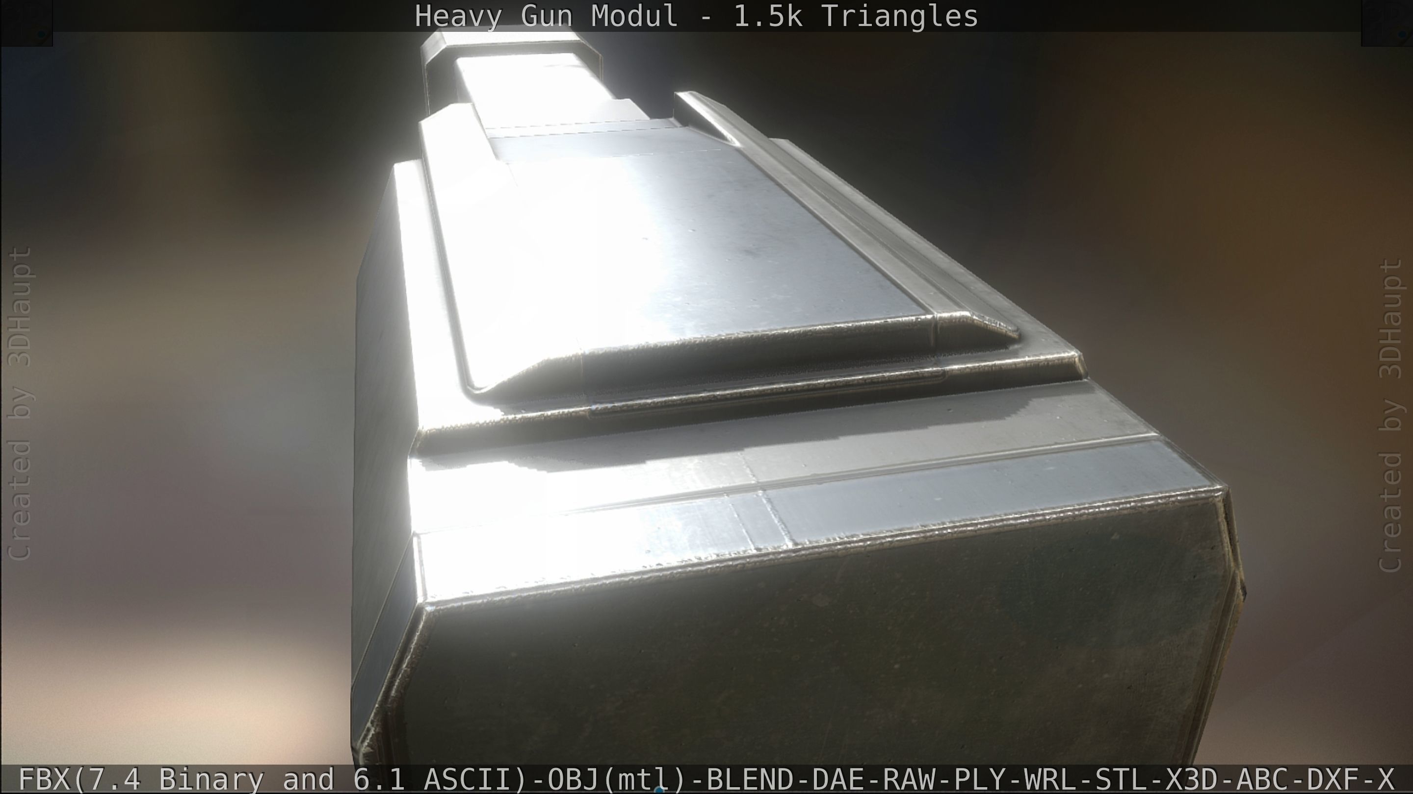 Heavy Gun Modul Animated Low-poly 3D model_76