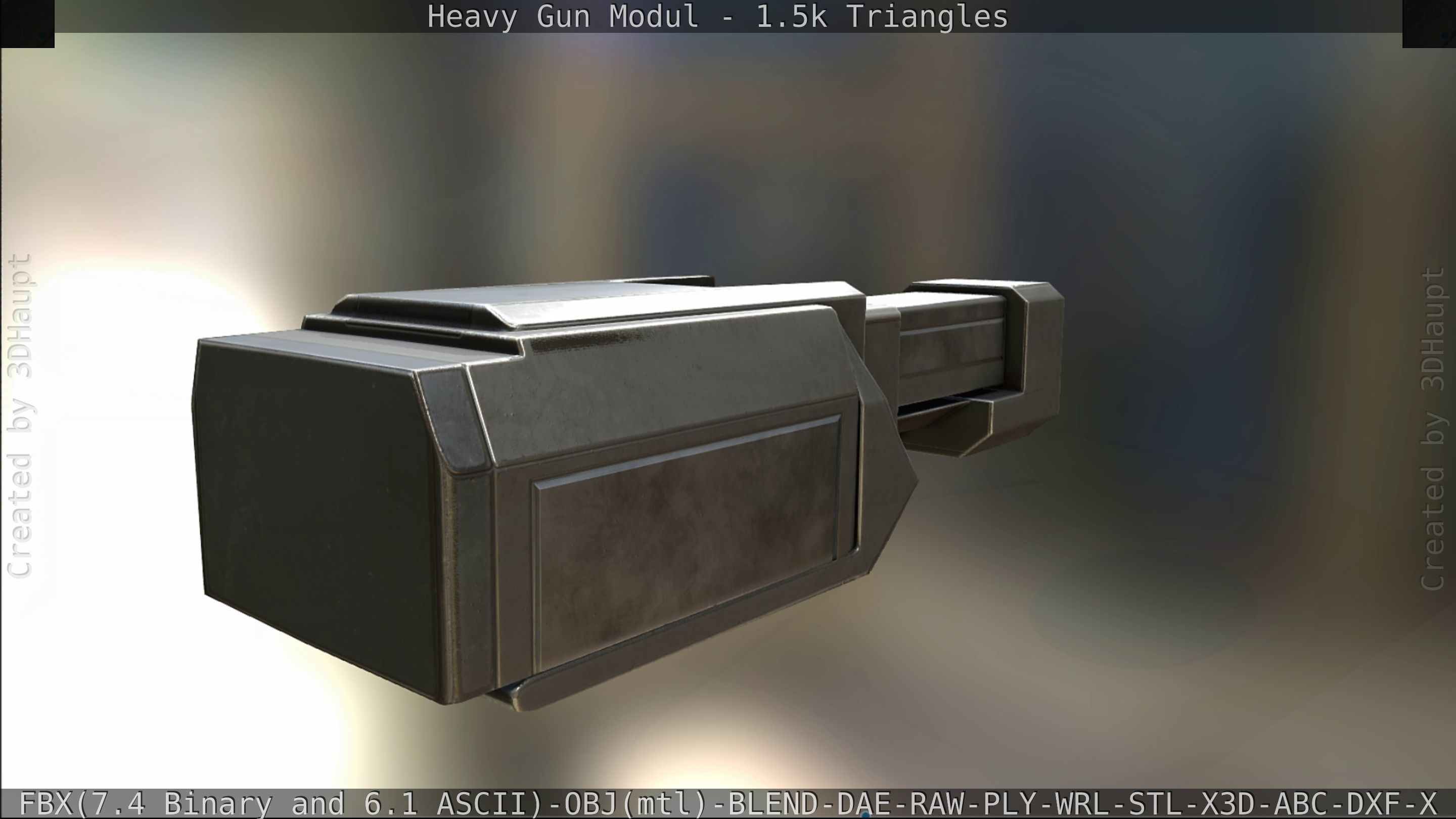 Heavy Gun Modul Animated Low-poly 3D model_297