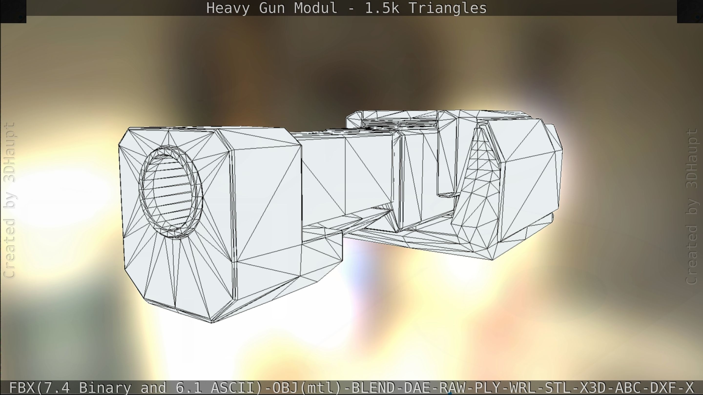Heavy Gun Modul Animated Low-poly 3D model_103