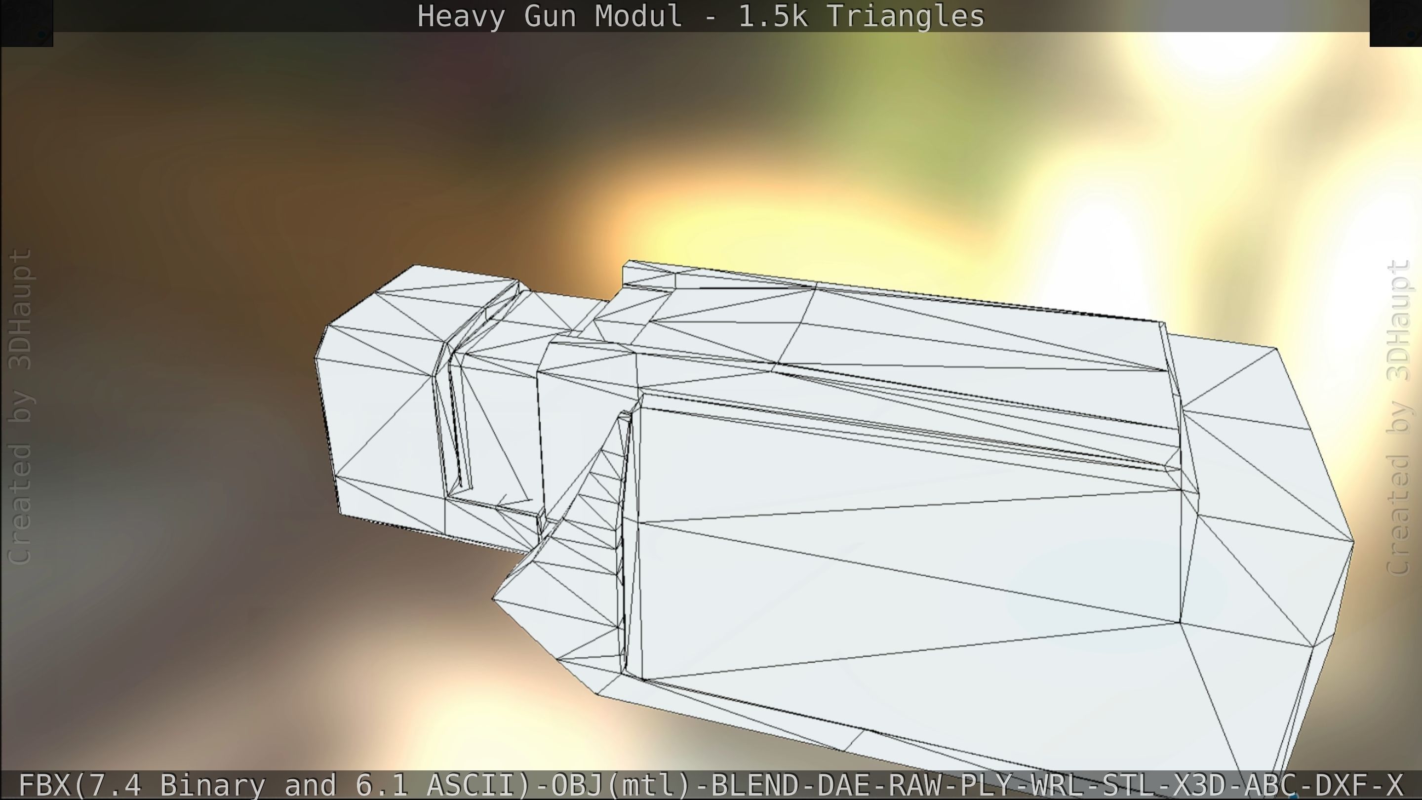 Heavy Gun Modul Animated Low-poly 3D model_108