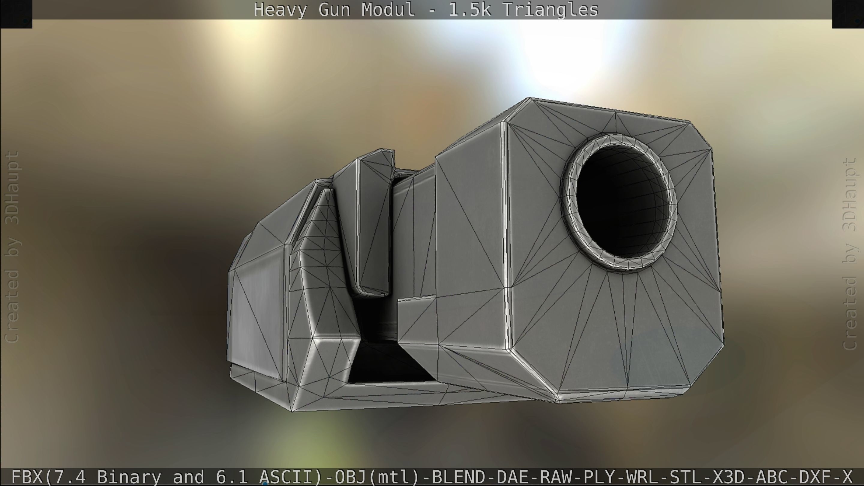 Heavy Gun Modul Animated Low-poly 3D model_195