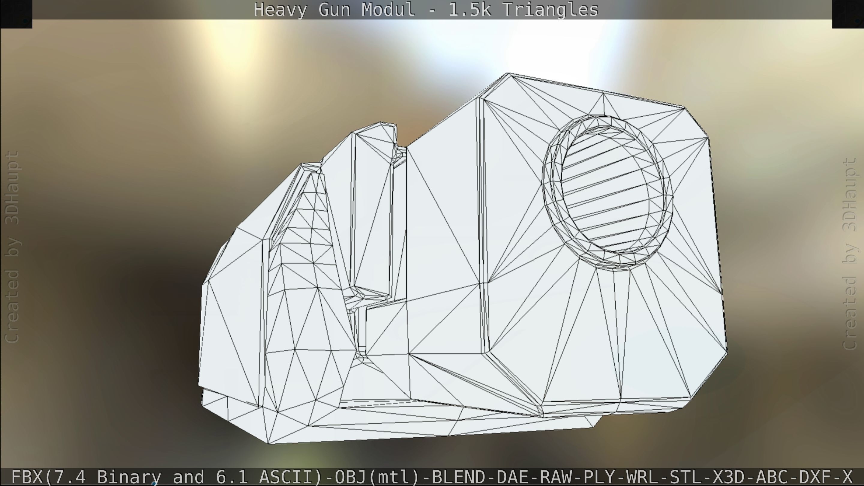 Heavy Gun Modul Animated Low-poly 3D model_143