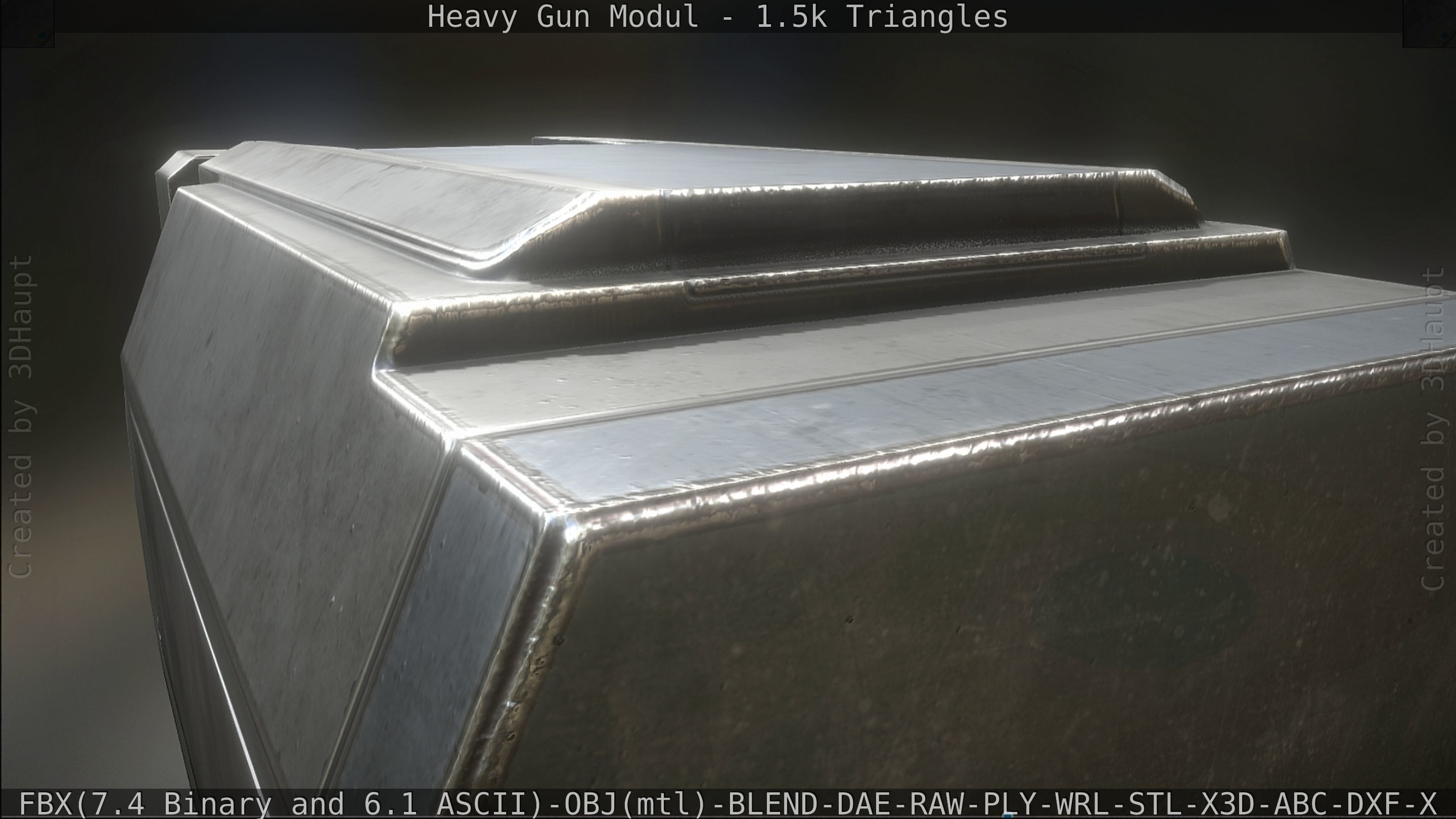 Heavy Gun Modul Animated Low-poly 3D model_81