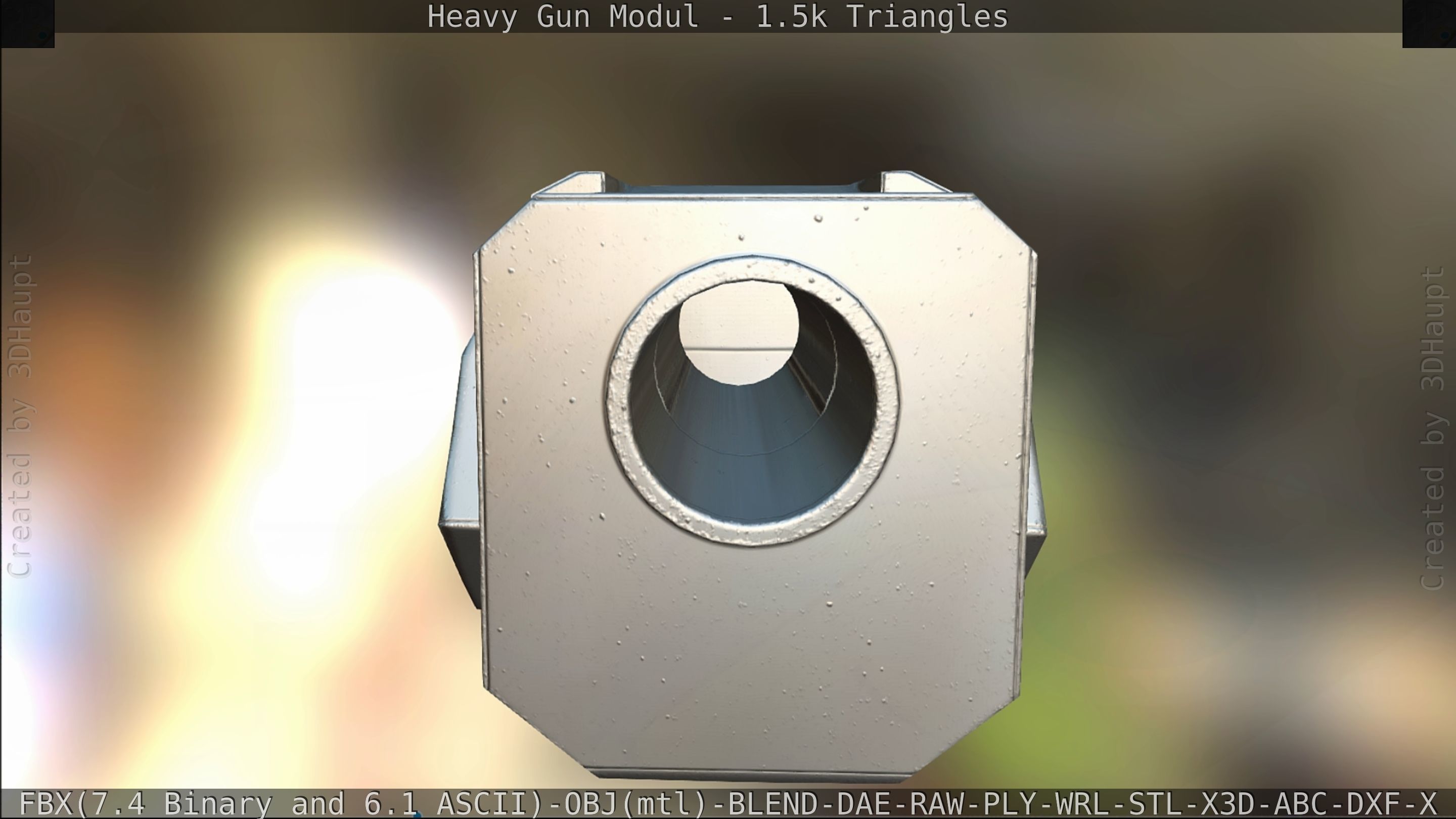 Heavy Gun Modul Animated Low-poly 3D model_267