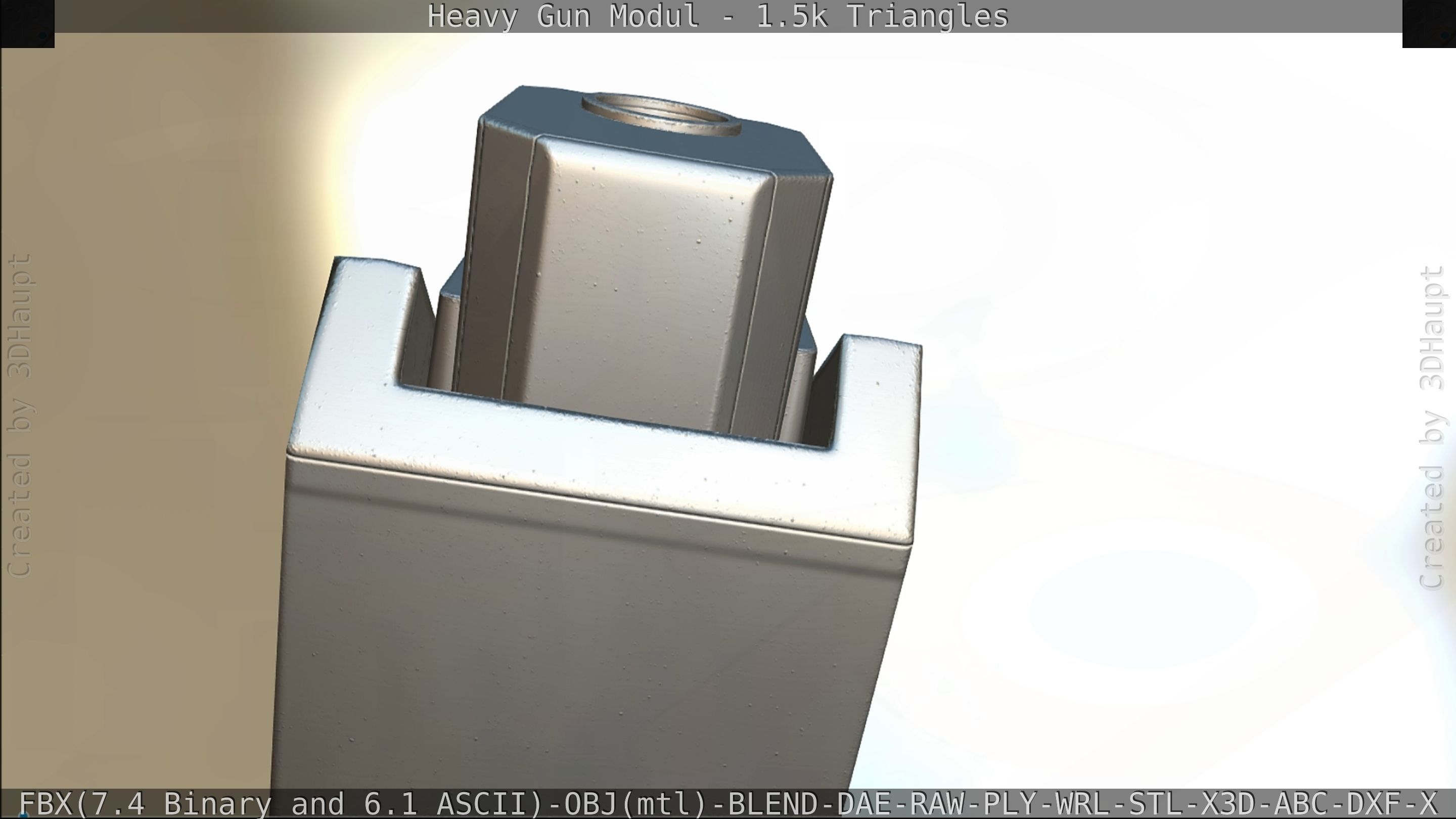 Heavy Gun Modul Animated Low-poly 3D model_262