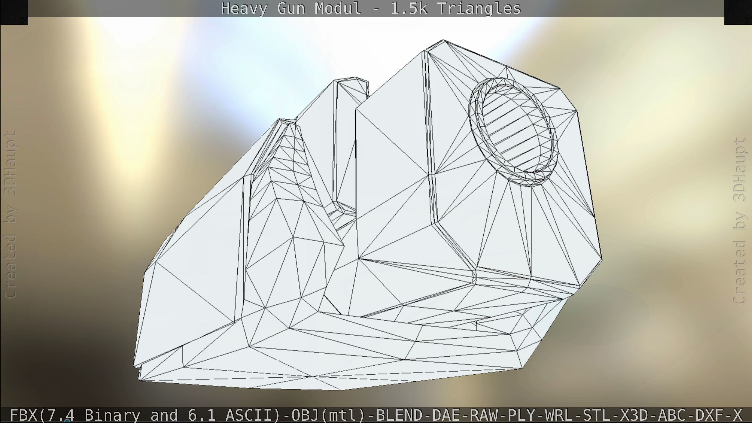 Heavy Gun Modul Animated Low-poly 3D model_141