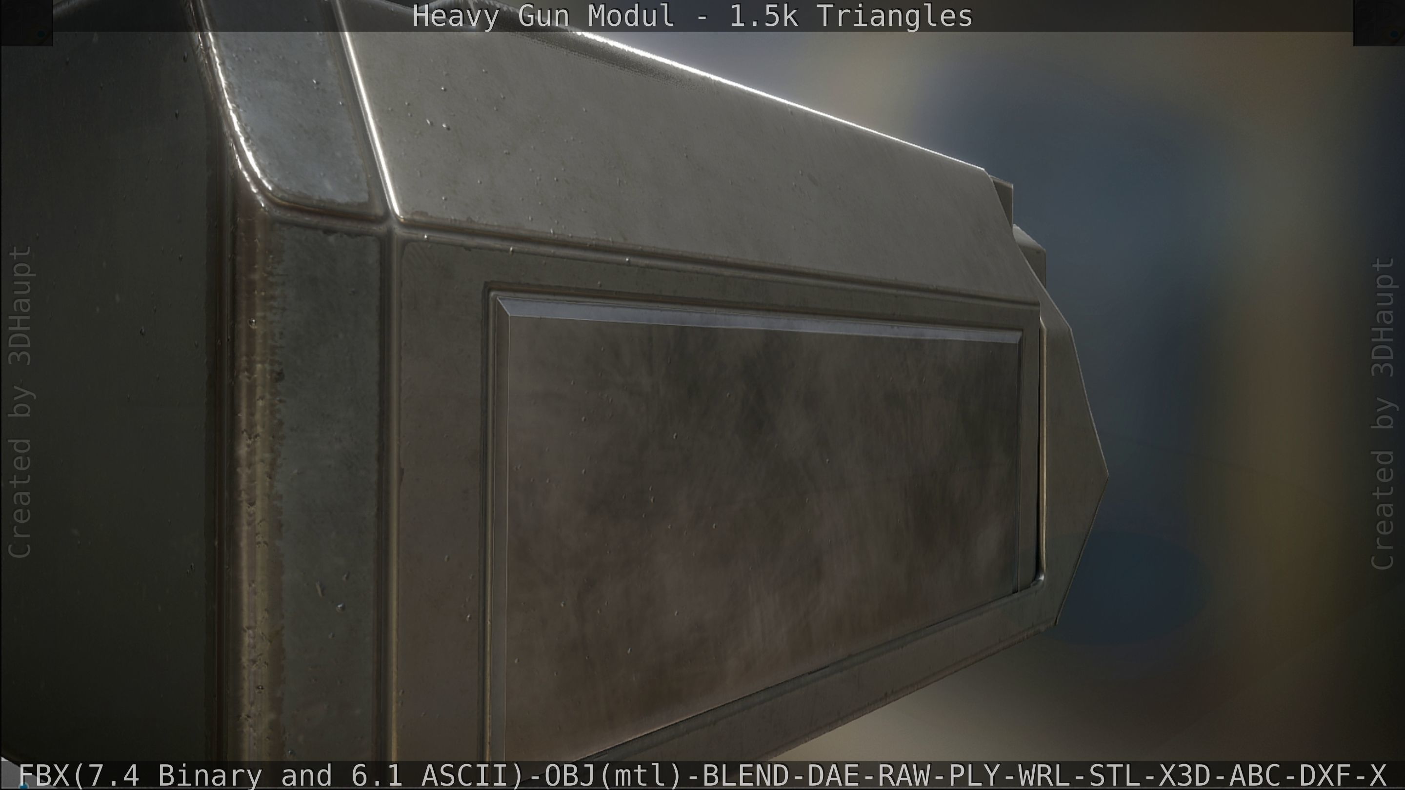 Heavy Gun Modul Animated Low-poly 3D model_69