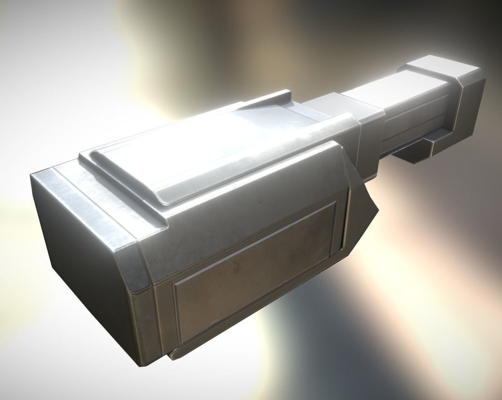 Heavy Gun Modul Animated Low-poly 3D model_5