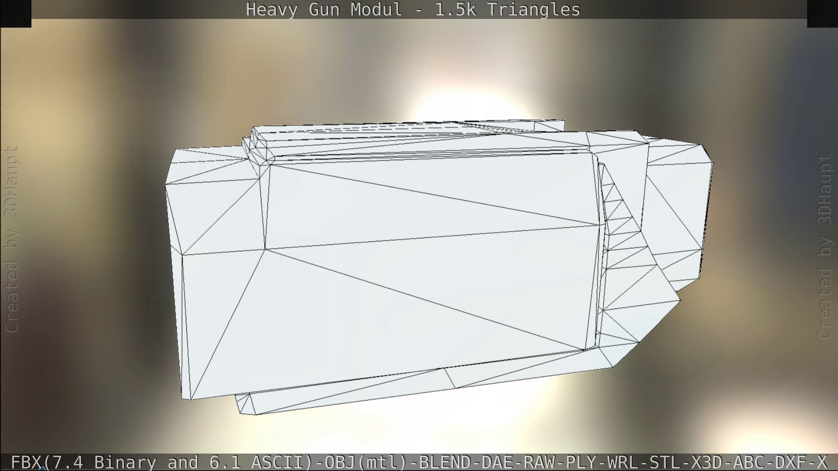 Heavy Gun Modul Animated Low-poly 3D model_115