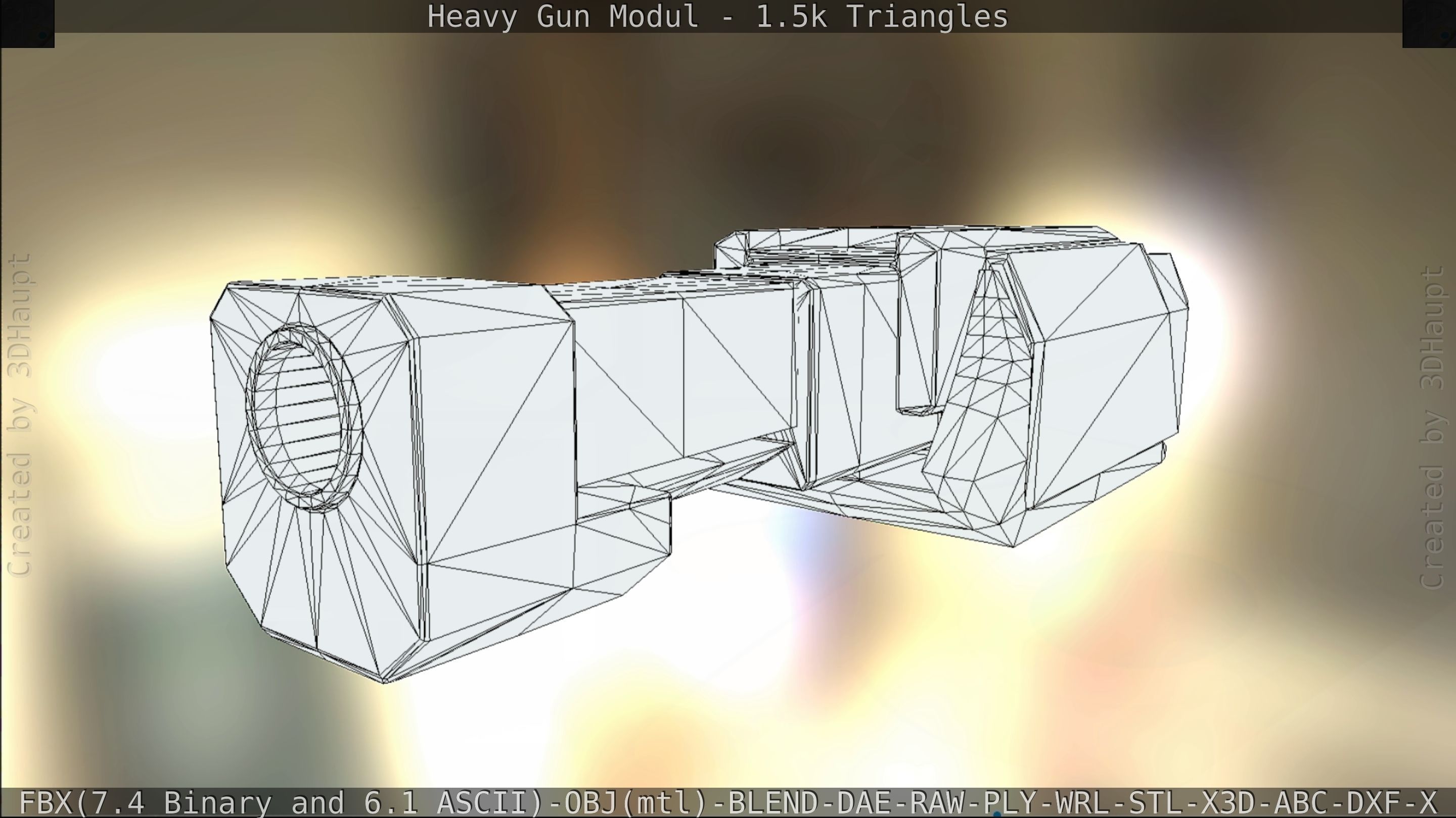 Heavy Gun Modul Animated Low-poly 3D model_104