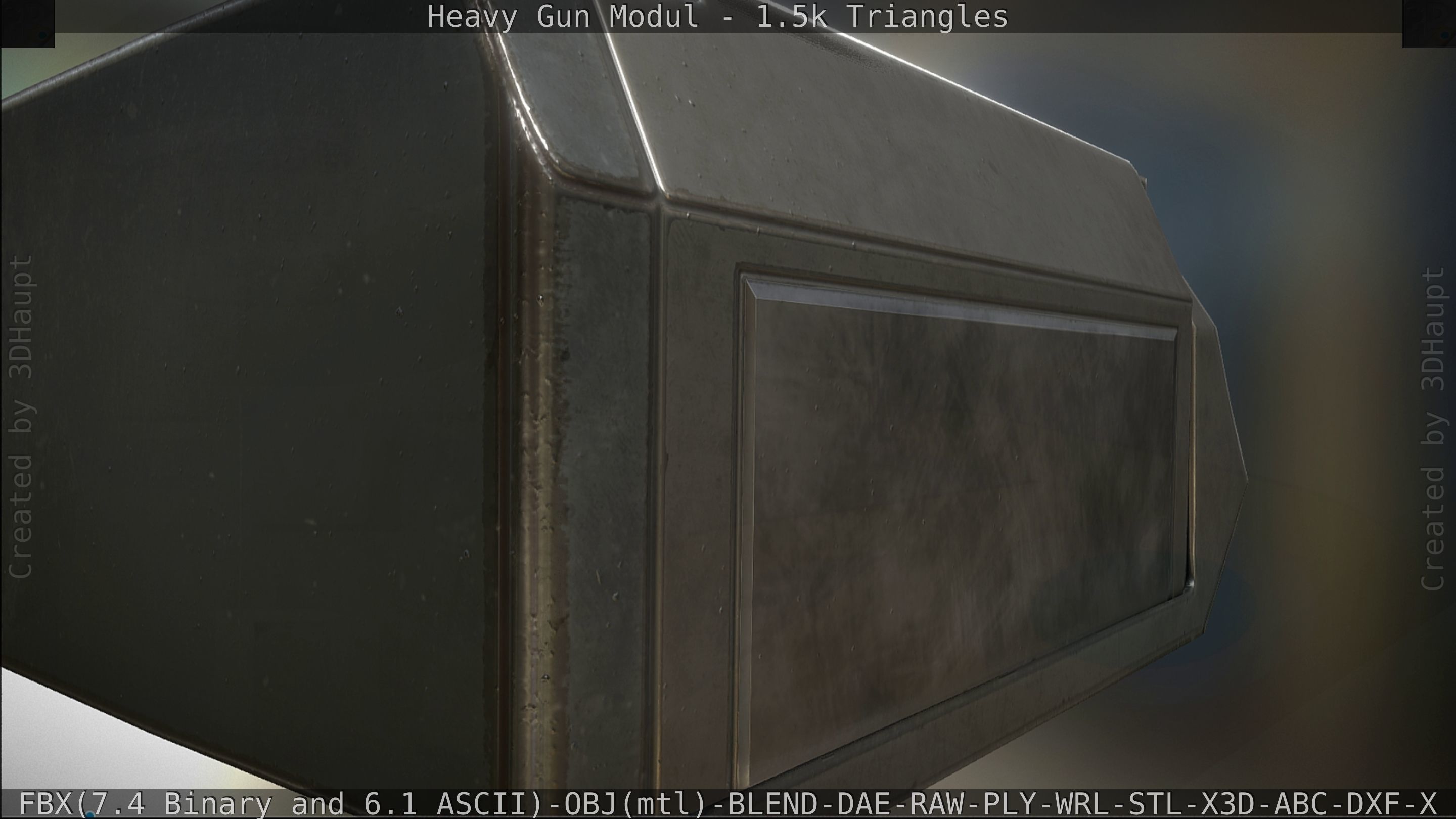 Heavy Gun Modul Animated Low-poly 3D model_68