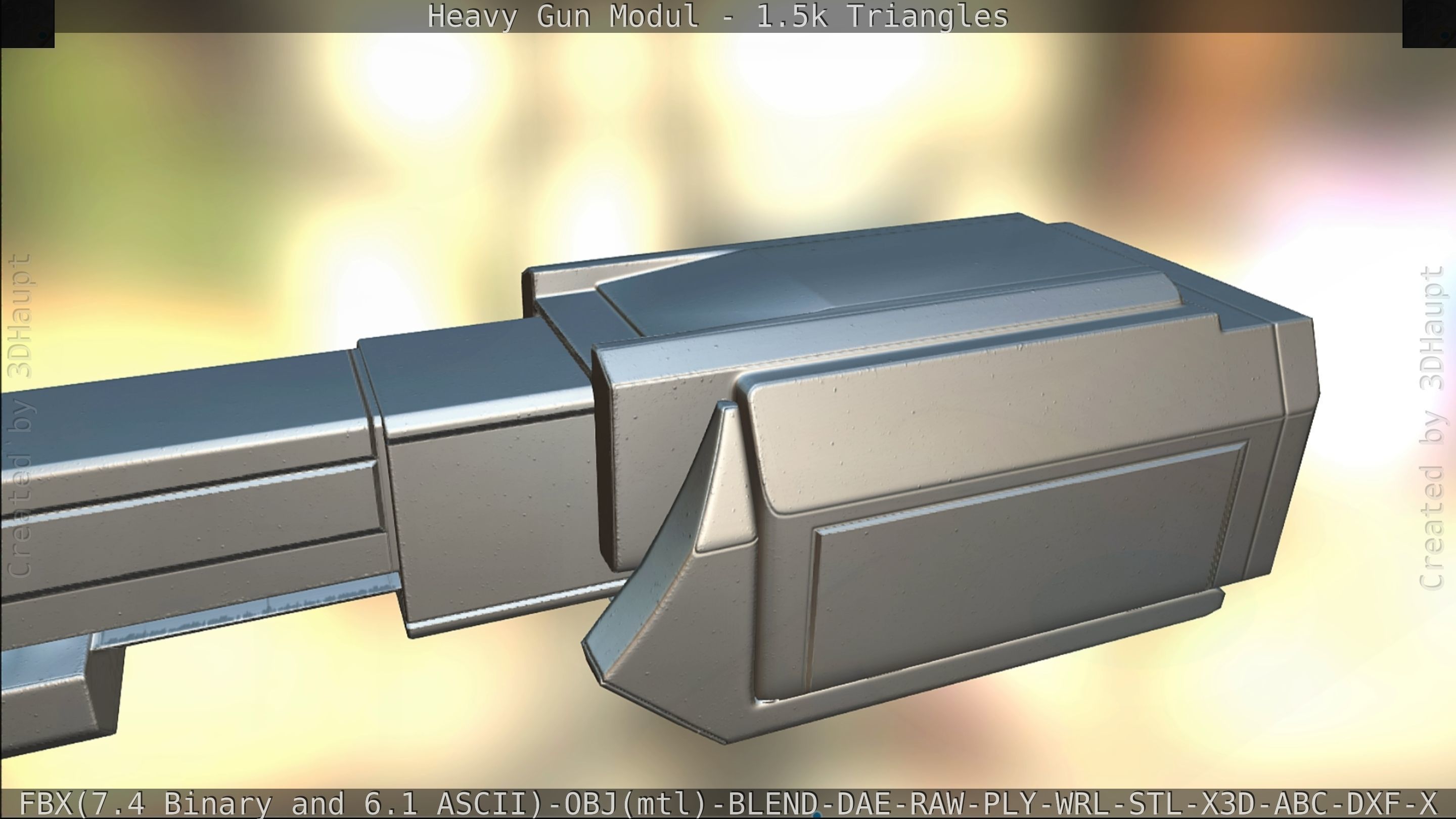 Heavy Gun Modul Animated Low-poly 3D model_249