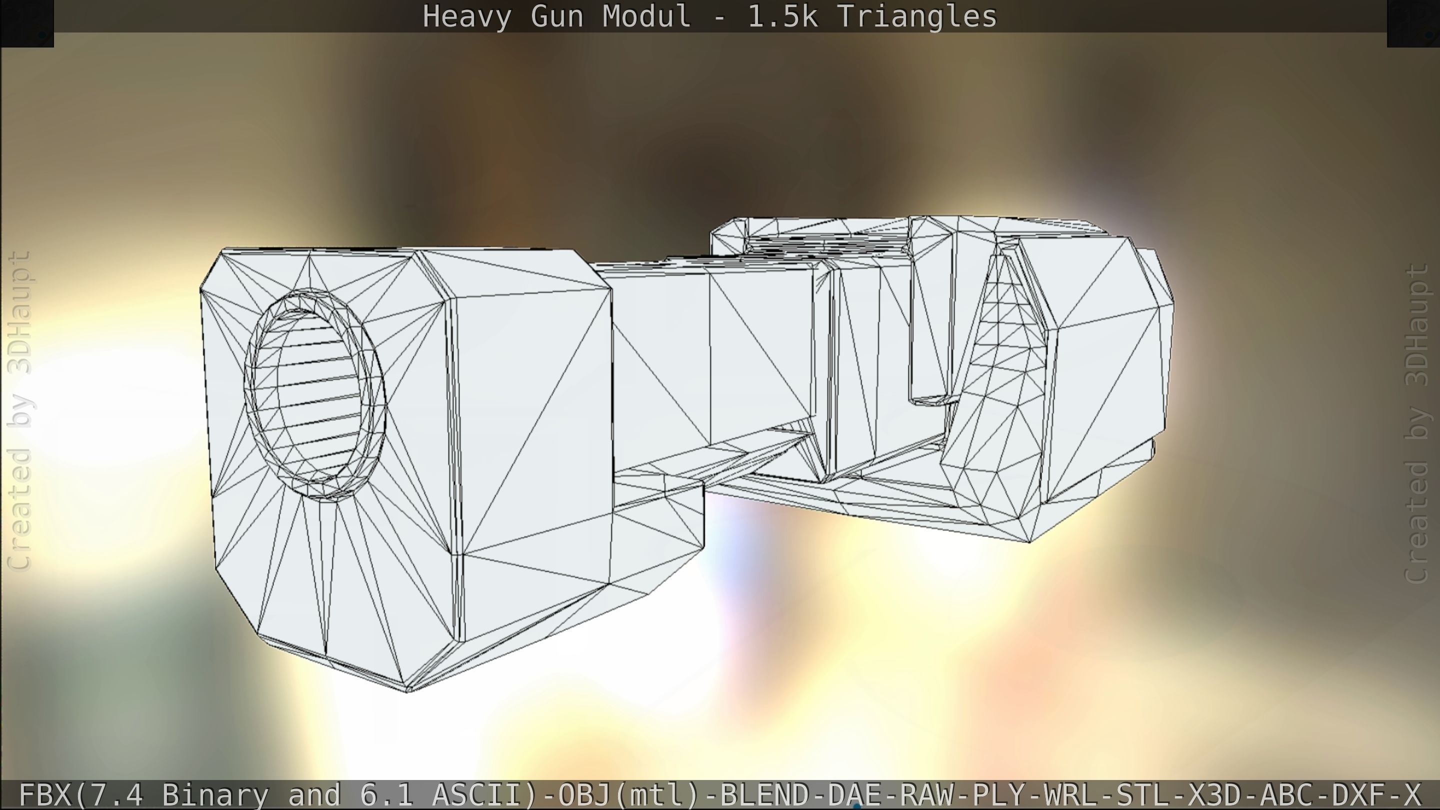 Heavy Gun Modul Animated Low-poly 3D model_102