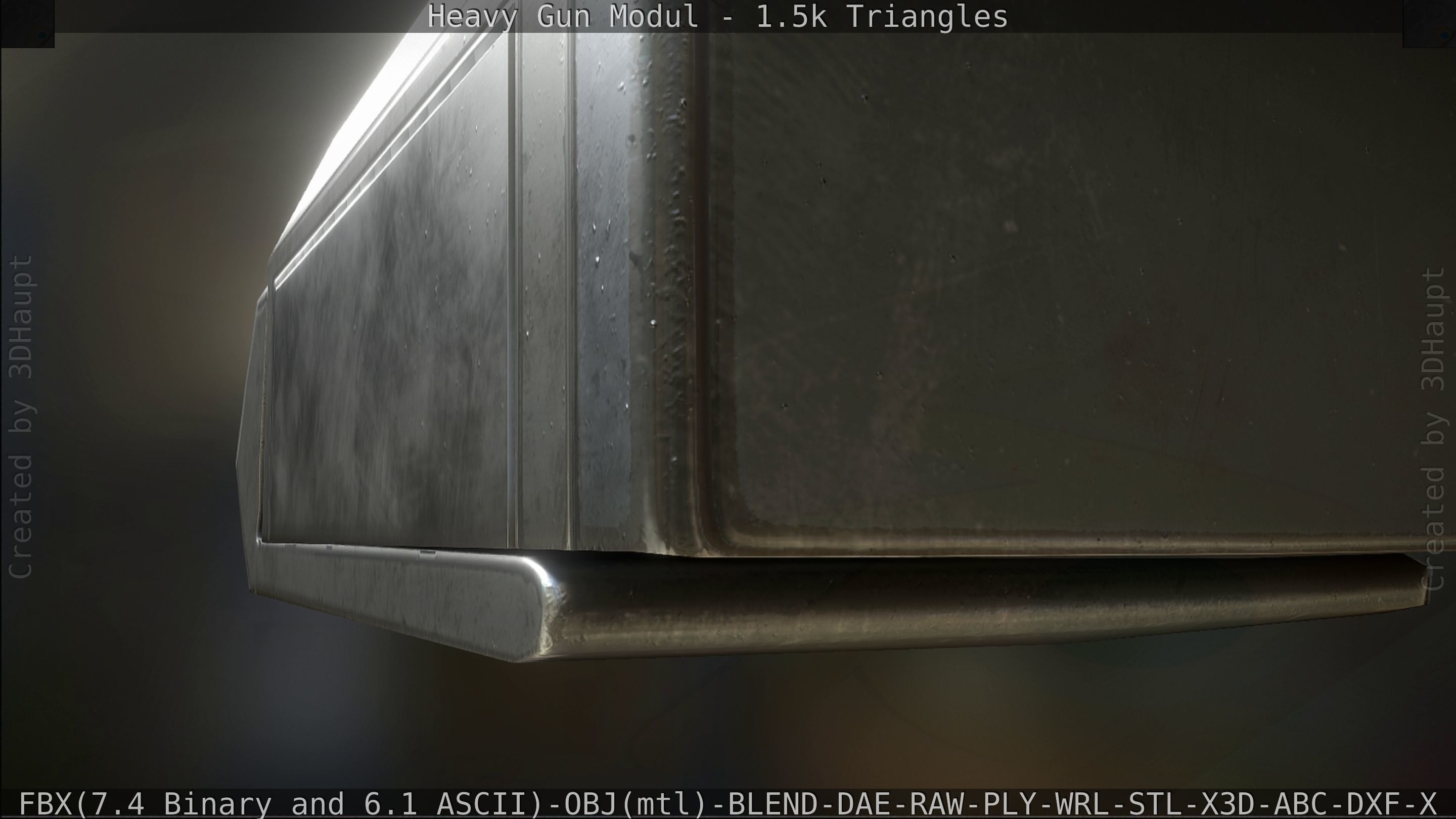 Heavy Gun Modul Animated Low-poly 3D model_90