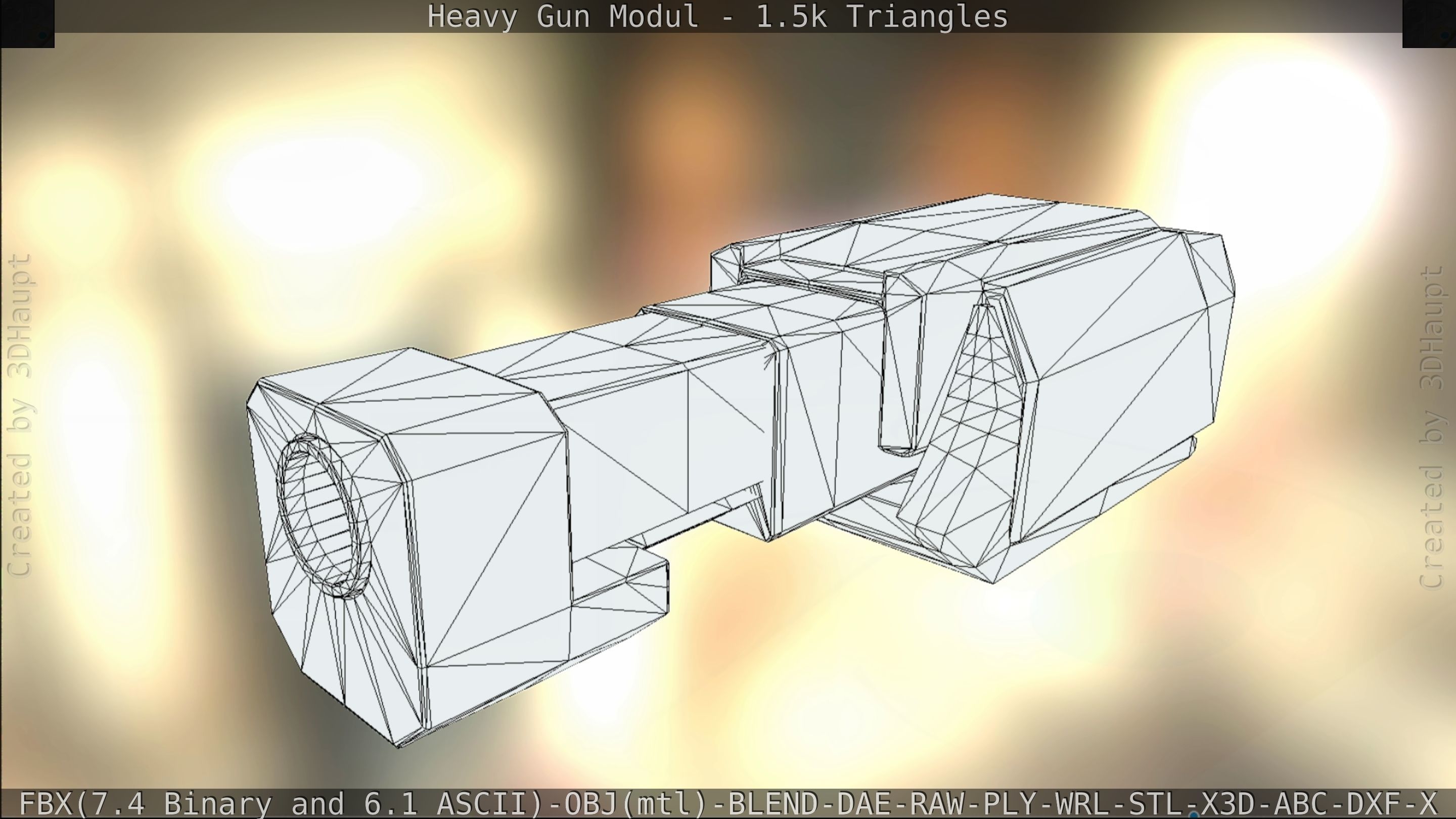 Heavy Gun Modul Animated Low-poly 3D model_107