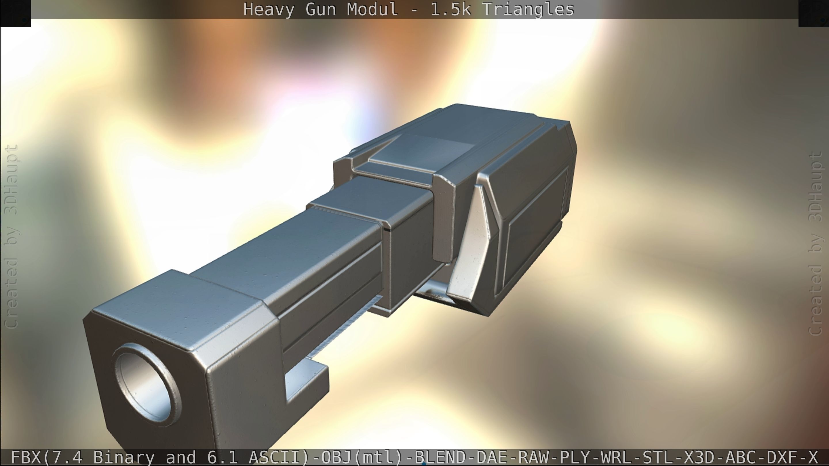 Heavy Gun Modul Animated Low-poly 3D model_273