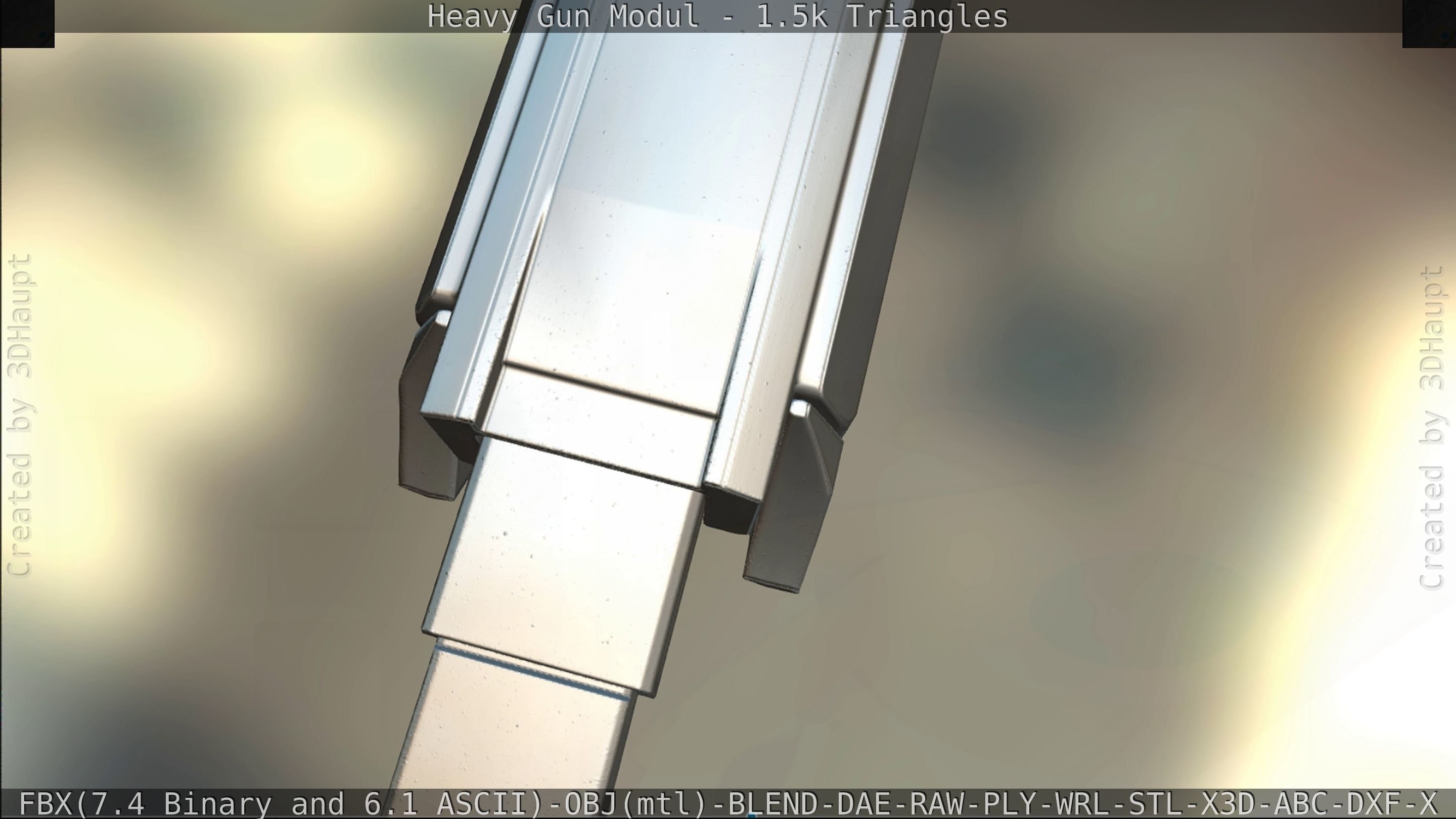 Heavy Gun Modul Animated Low-poly 3D model_247