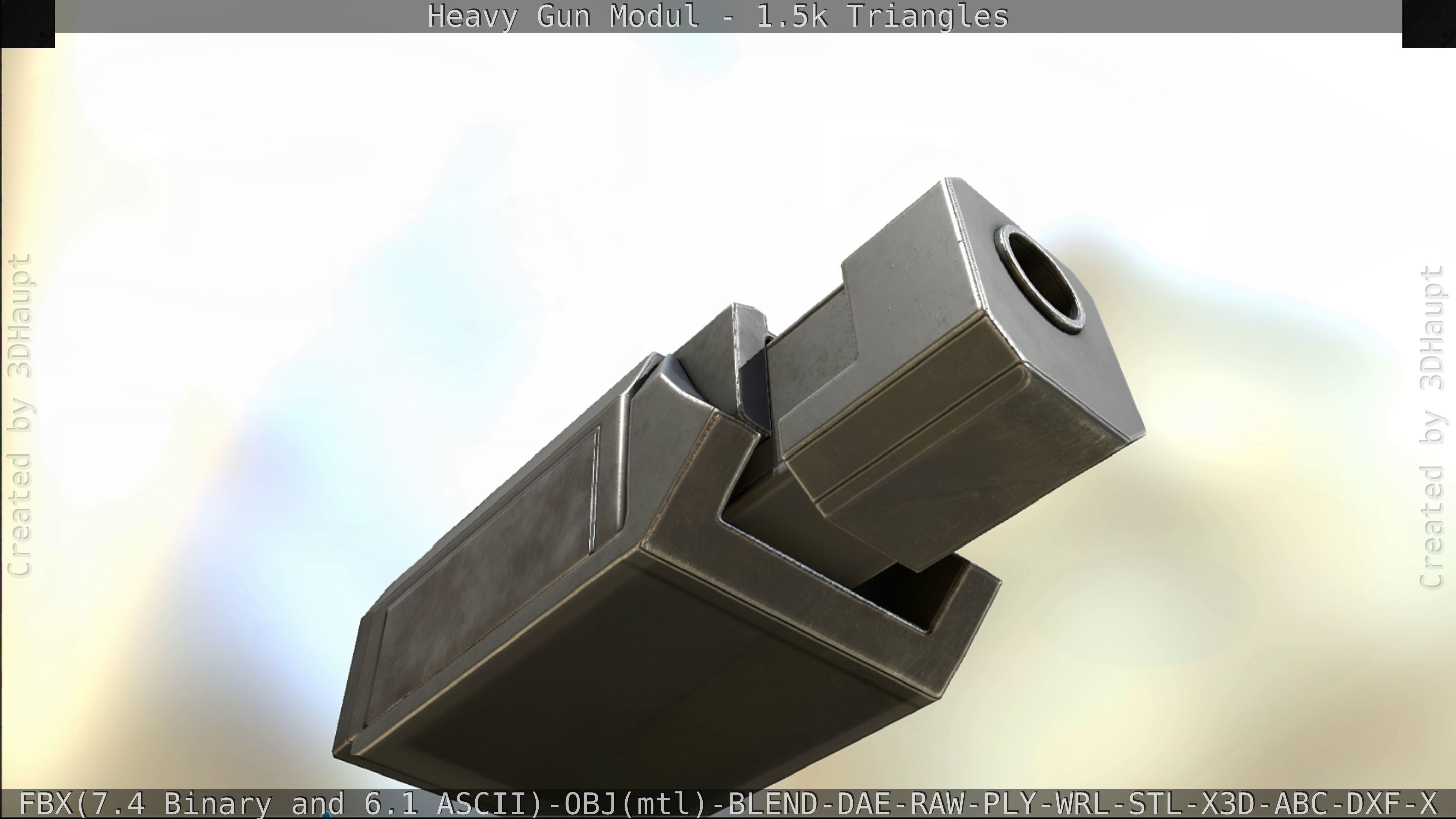 Heavy Gun Modul Animated Low-poly 3D model_339